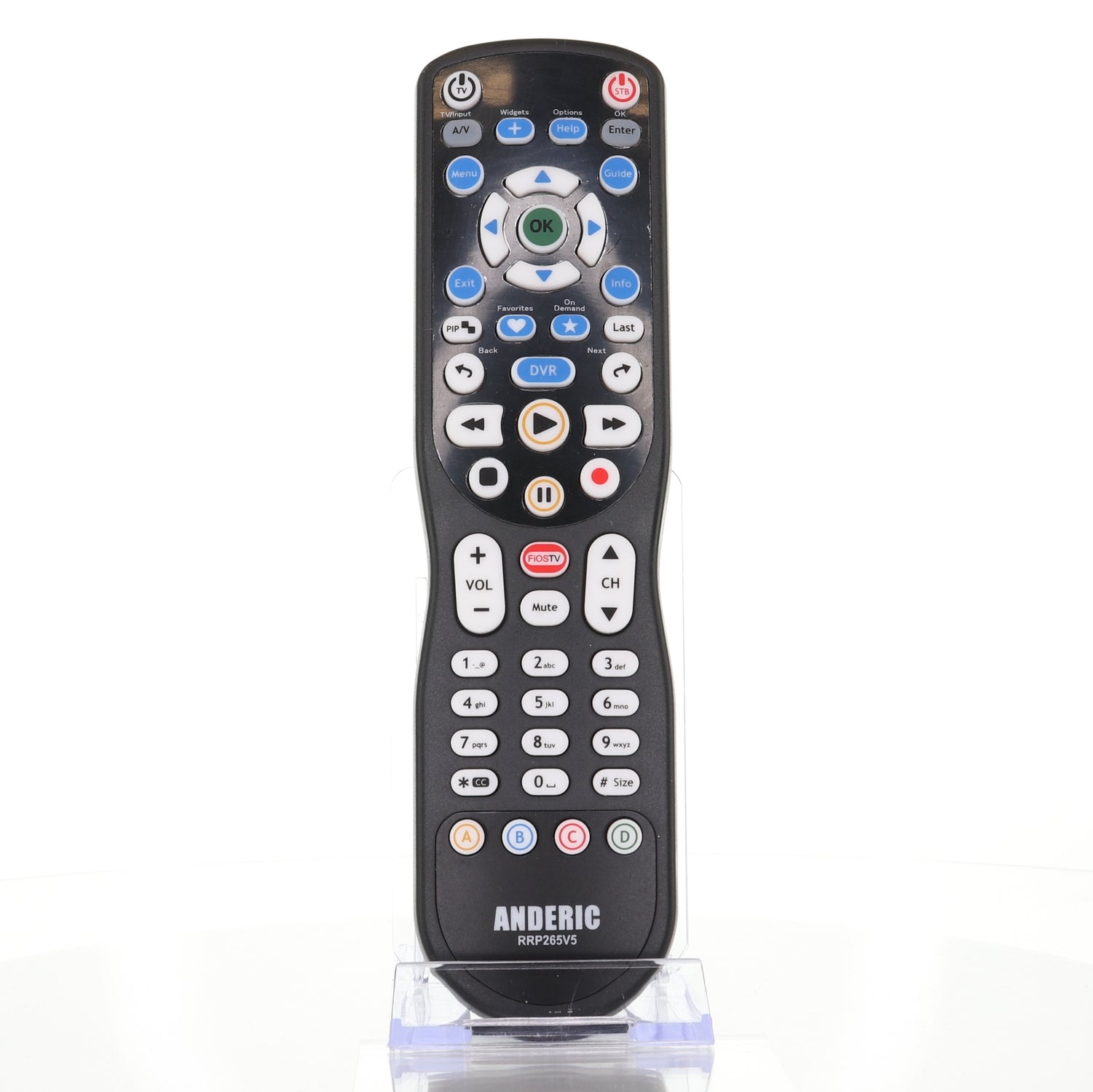 Anderic RRP265V5 Replacement 2-Device Universal Remote Control for Verizon FiOS Cable - P265v5