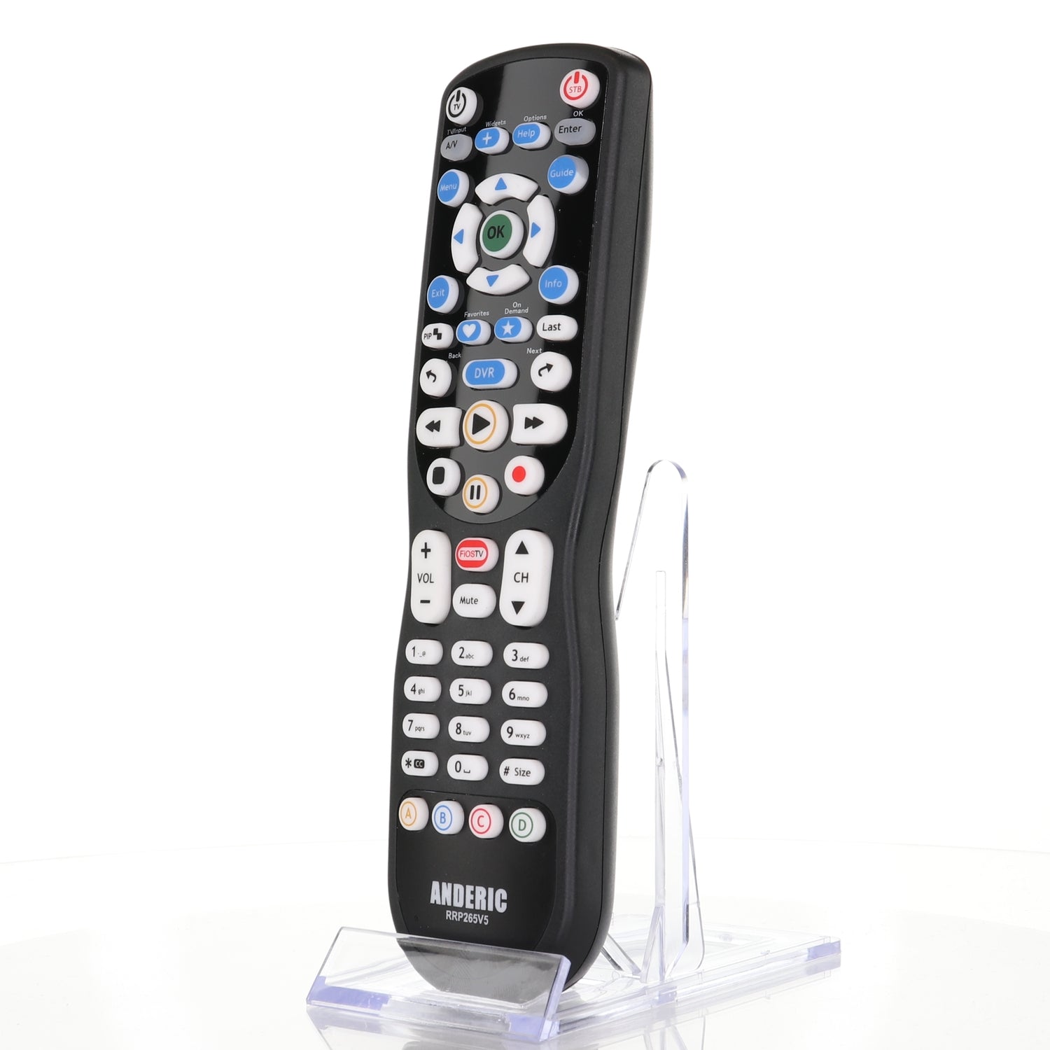 Anderic RRP265V5 Replacement 2-Device Universal Remote Control for Verizon FiOS Cable - P265v5