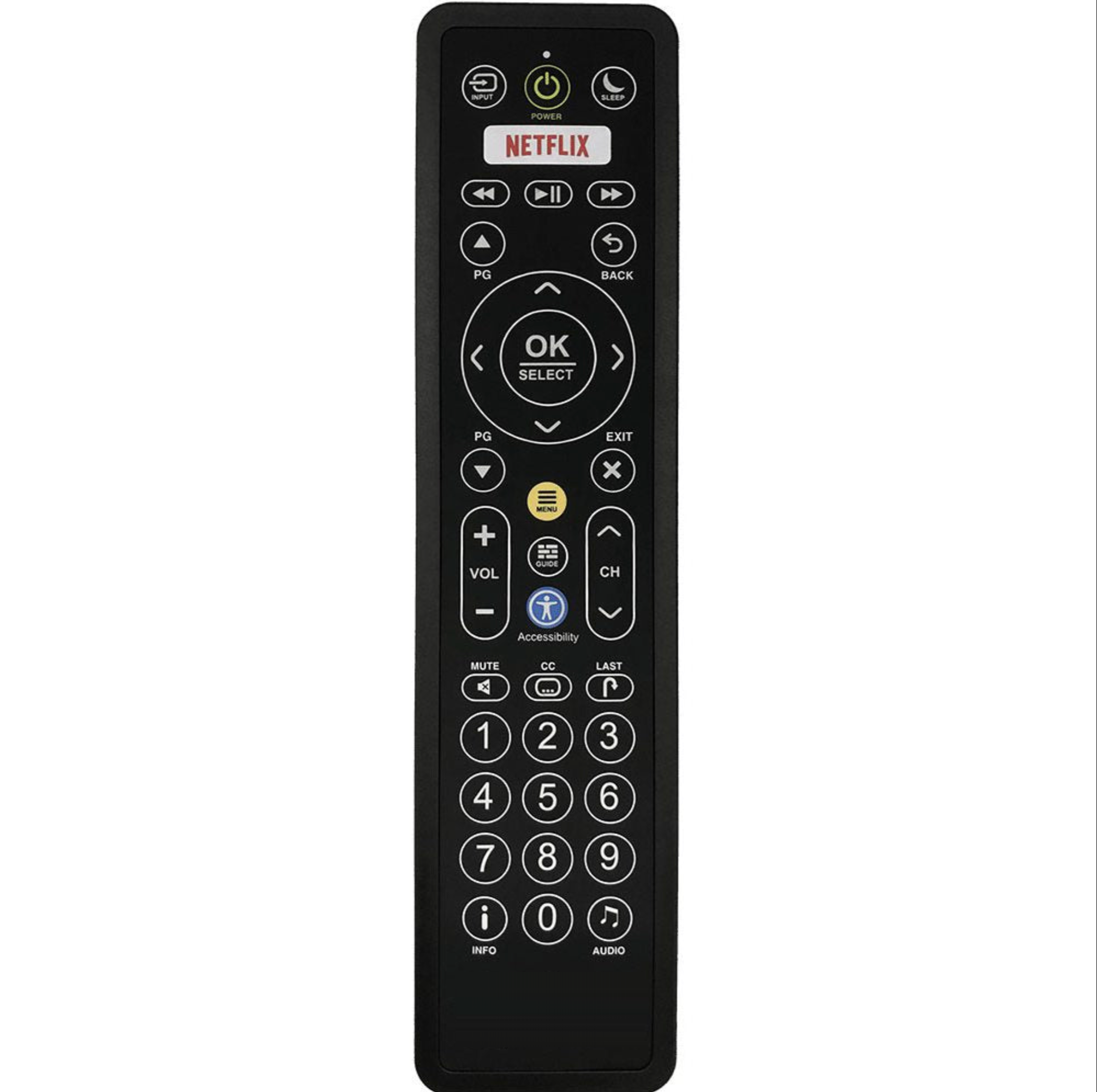 Enseo 815-00025 Universal Hospitality Easy-to-clean TV Remote Control