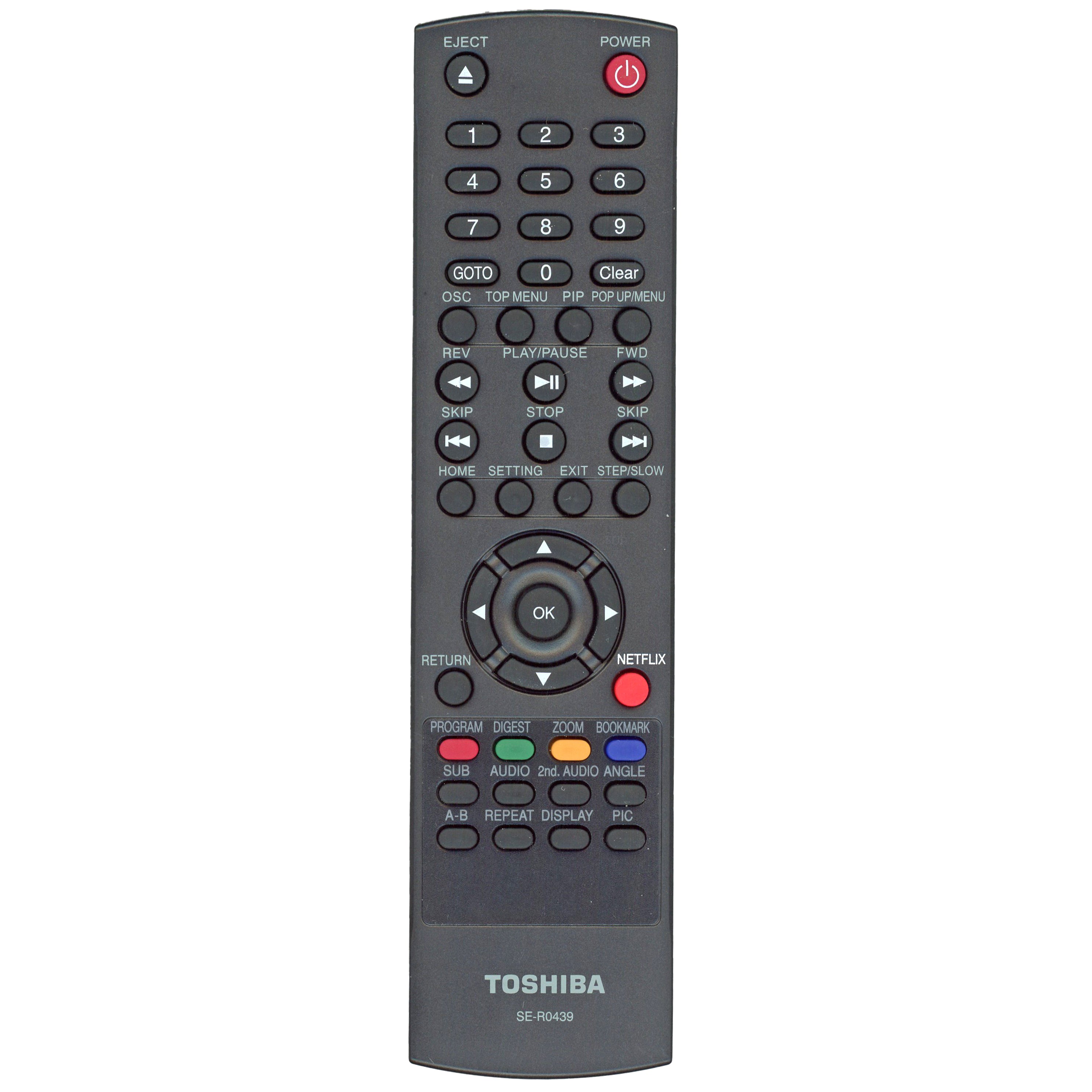 Control remoto para reproductor multimedia y Blu-ray Toshiba SE-R0439 - AH701131
