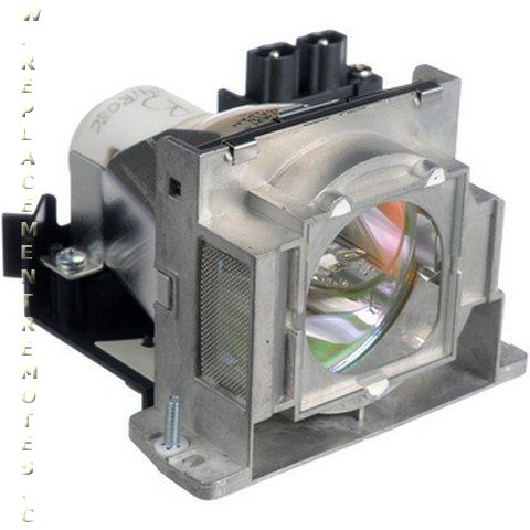 The Generic VLT-XD400LP for MITSUBISHI Projector Lamp Assembly has a robust metal housing and an original Osram bulb with a clear lens, providing excellent clarity and durability for high-quality projection.