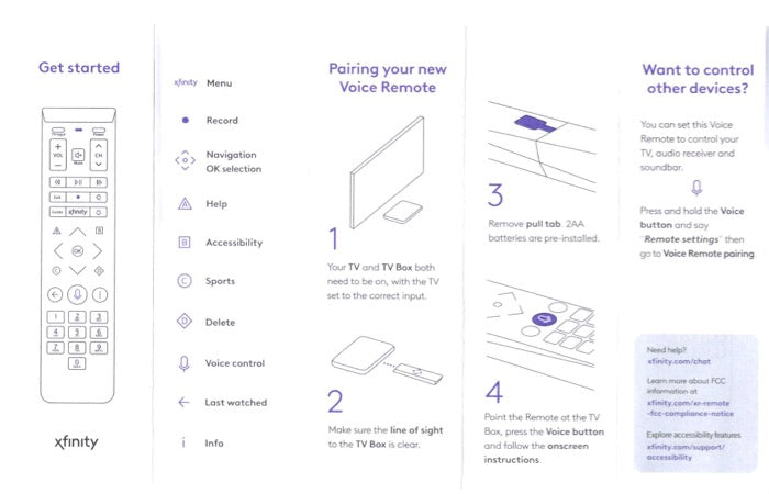 xfinity XR15-UQ with Backlight Cable Remote Control - XR15-UQ