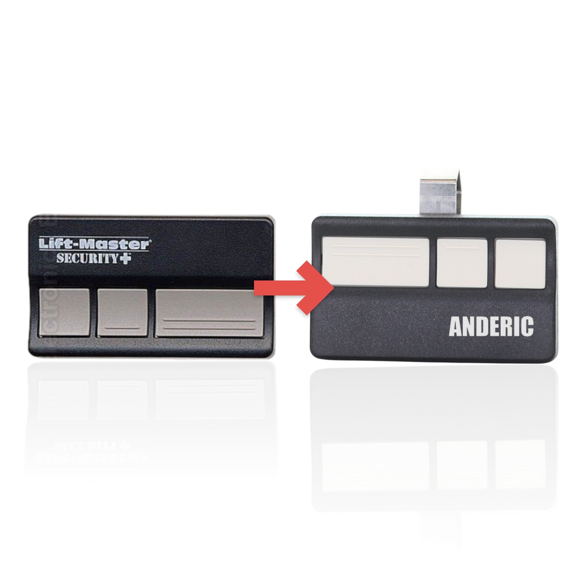Télécommande d'ouvre-porte de garage AccessMaster 973LM 3 boutons Vizor 390 MHz