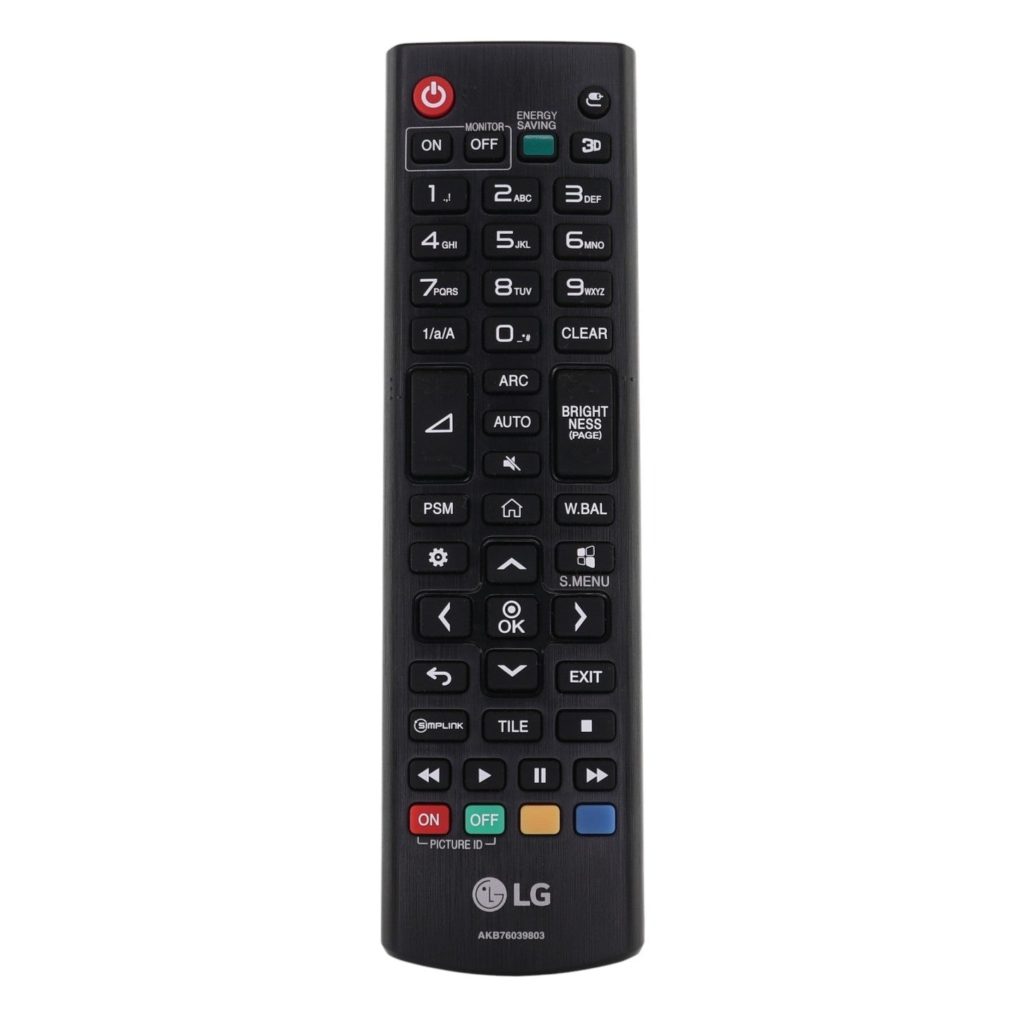 LG AKB76039803 Commercial / Digital signage Monitor Remote Control - AKB76039803