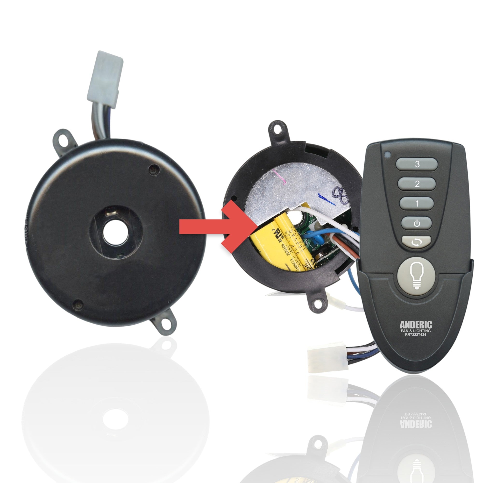 Anderic replacement ceiling fan receiver and remote control kit for Home Decorators Collection fans