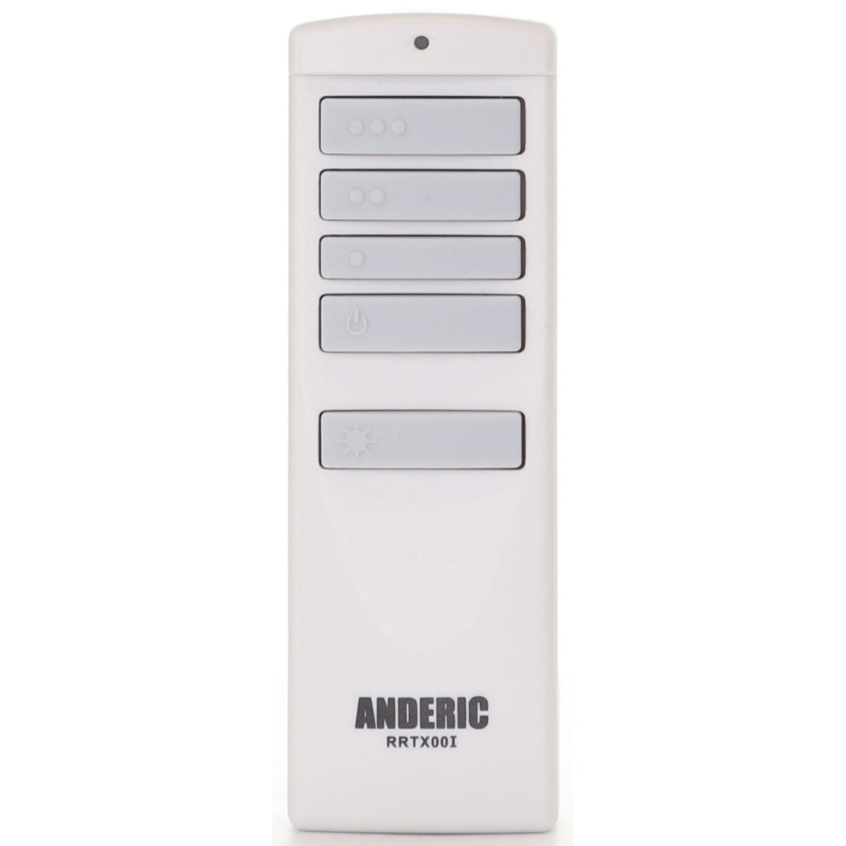 Anderic TR258A white 3-speed AC ceiling fan remote control with light operation and automatic learning function.