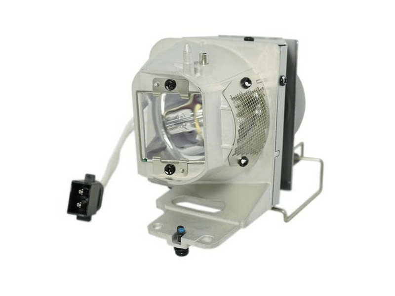 The Generic MC.JPC11.002 Projector Lamp Assembly includes an original Osram bulb within a sturdy plastic and metal housing, complete with necessary wiring and connector plug for easy Acer projector lamp replacement.