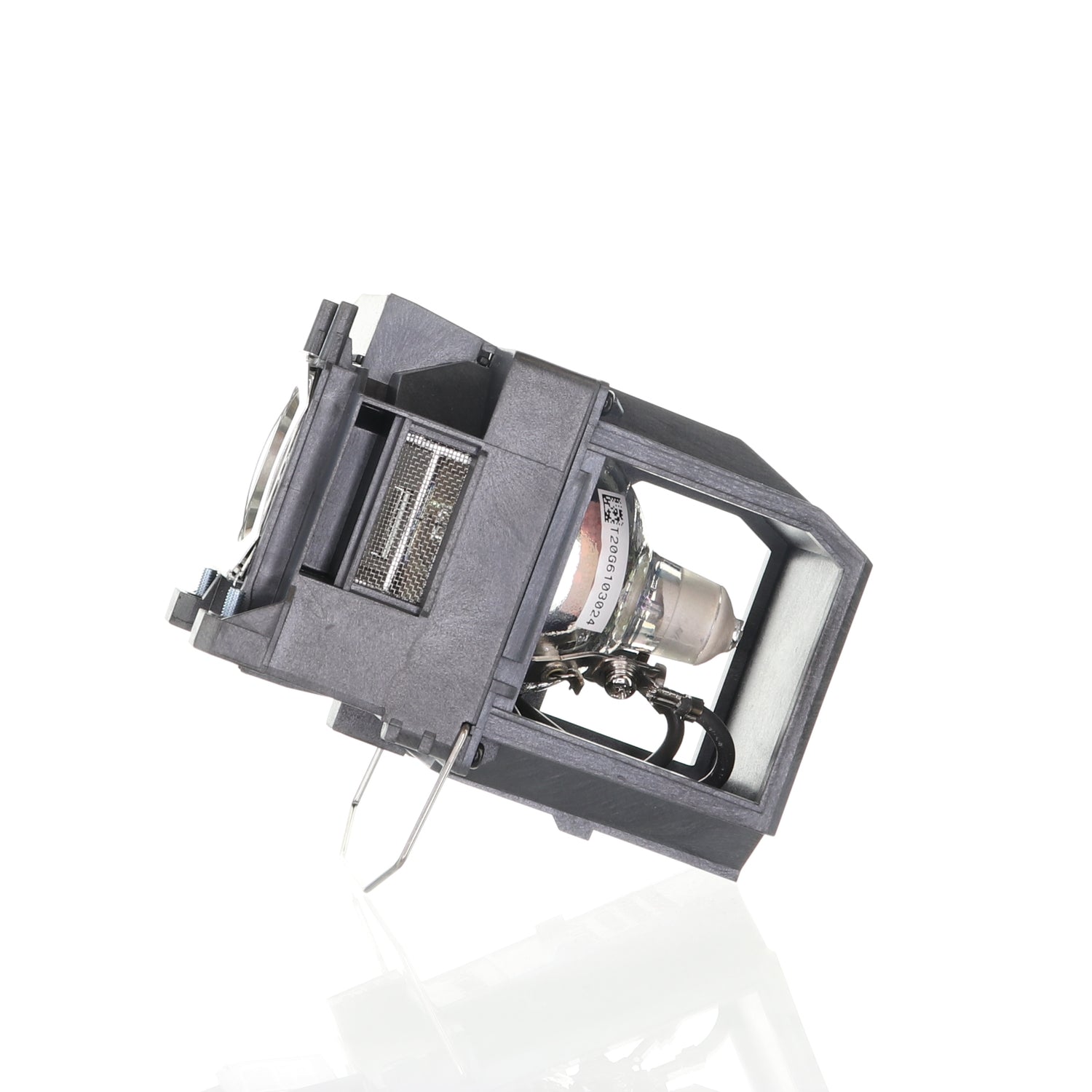 The Generic V13H010L85 Projector Lamp Assembly features sleek black housing set against a white background, delivering exceptional performance and vibrant visuals.