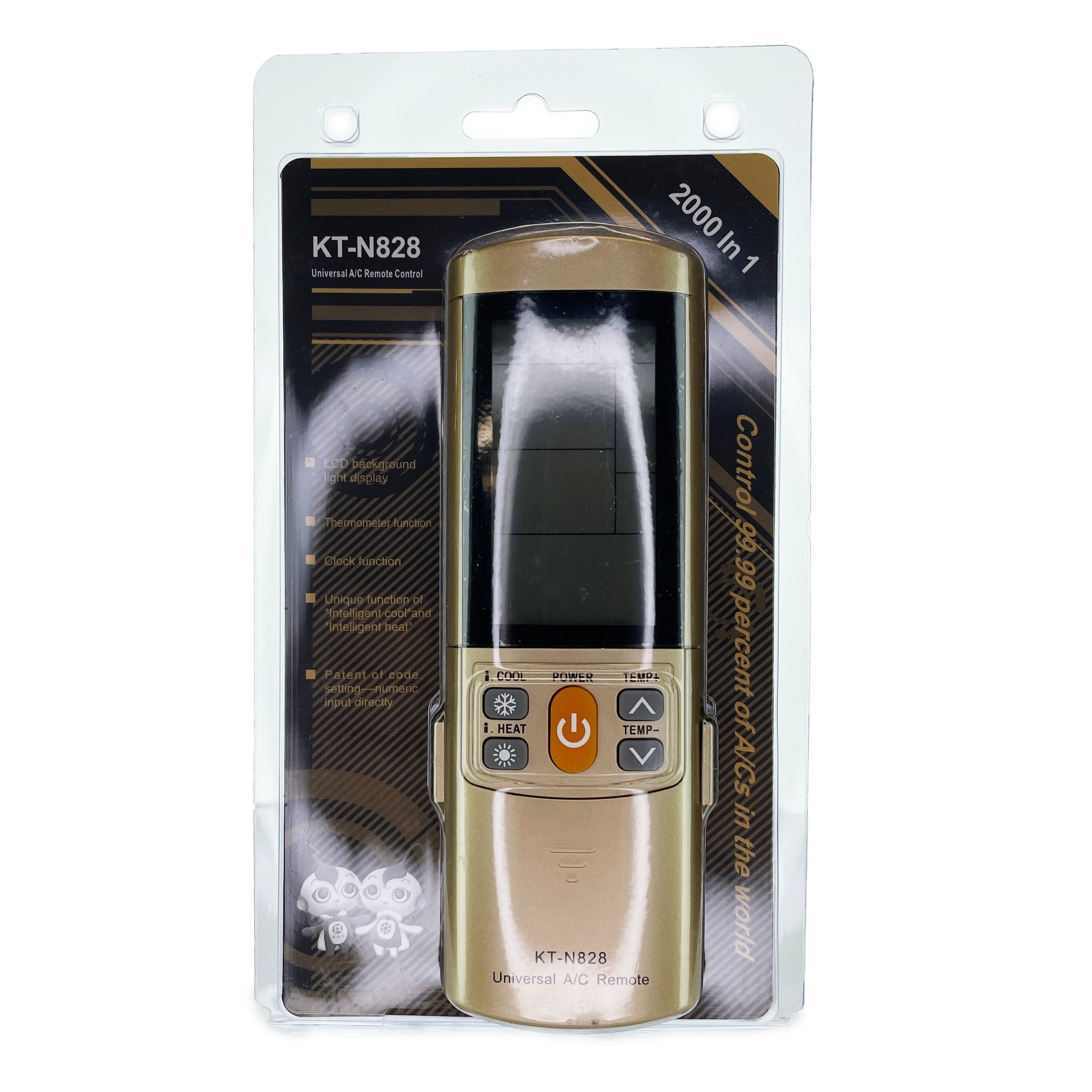 Anderic KTN828 Télécommande universelle pour climatiseurs, mini-splits, unités de fenêtre et autres