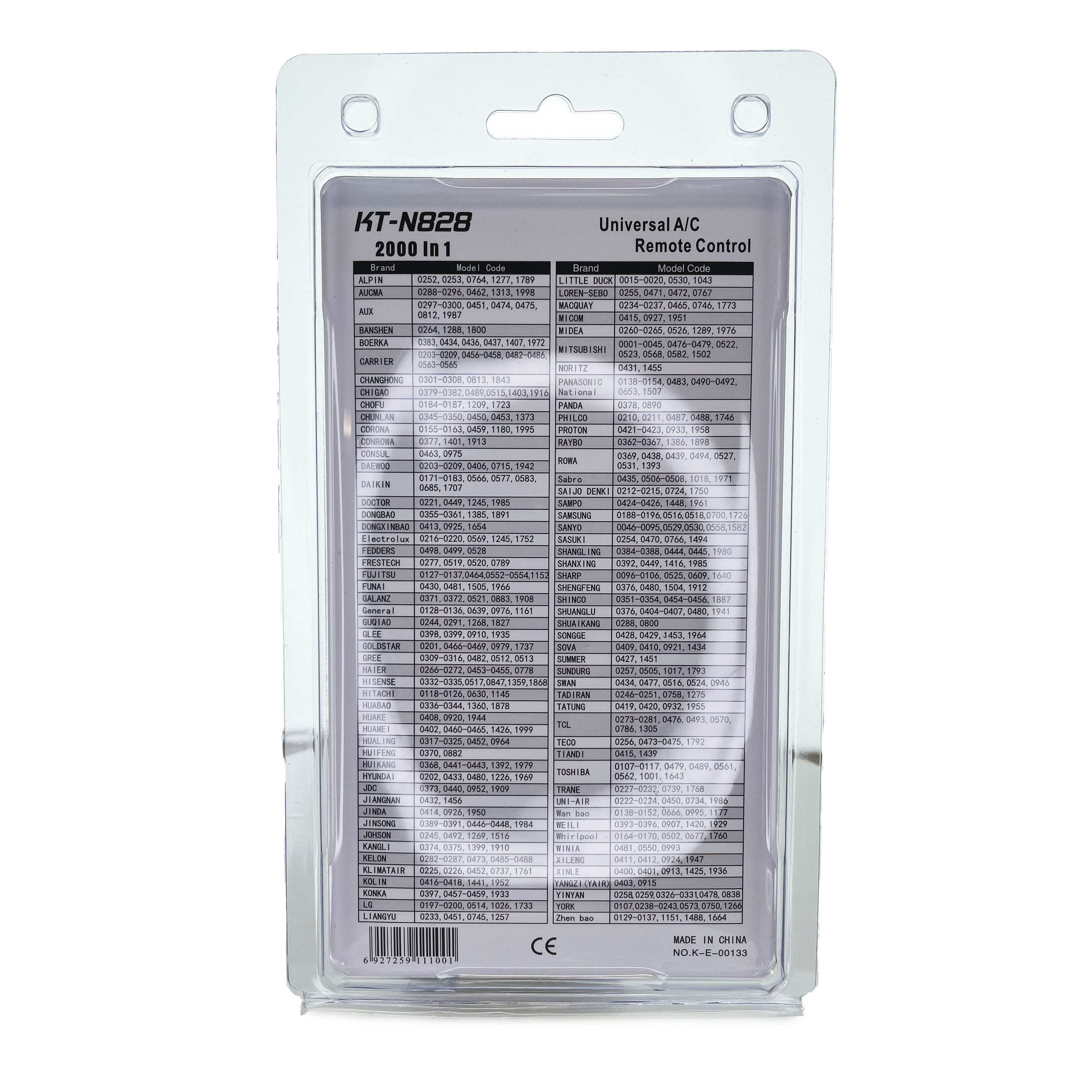 Anderic KTN828 (Dorado) Control Remoto Universal para Aire Acondicionado Mini Split, HVAC, de Ventana y Portátil