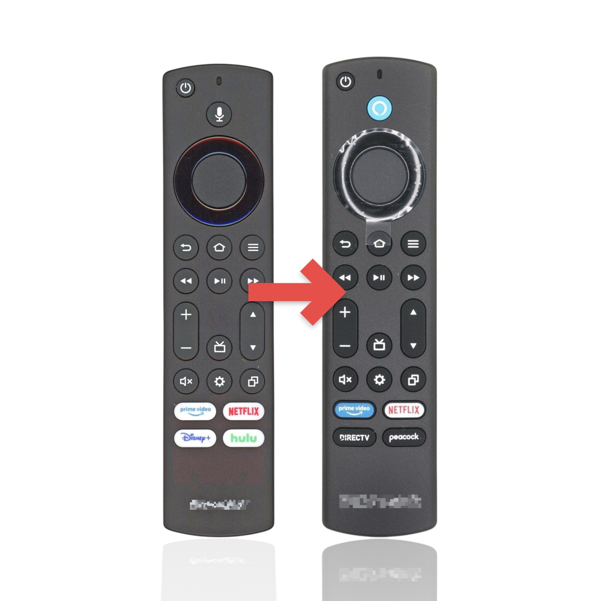 Anderic replacement voice remote for Pioneer Fire TV with dedicated streaming app buttons and navigation controls.