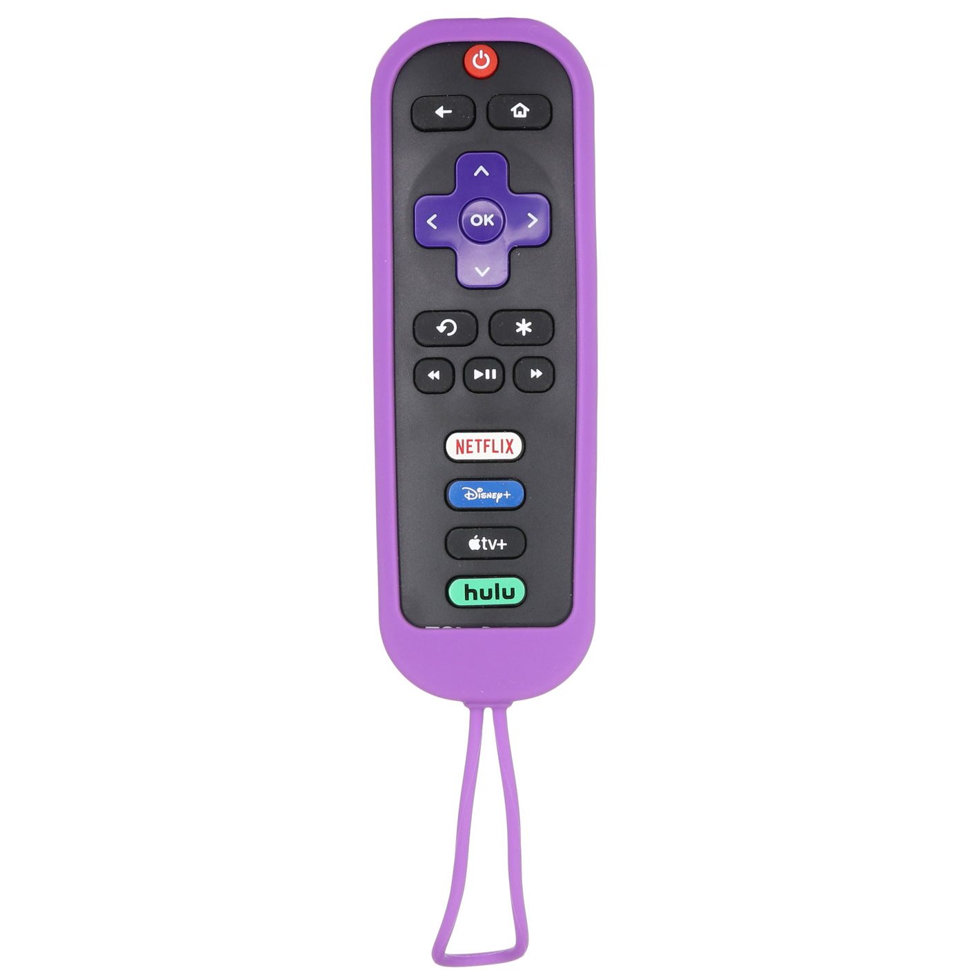 Anderic YKR1751-PUR Rubber Protective Case for RC280 TCL and Roku TV Remote Controls - Purple | RC-280