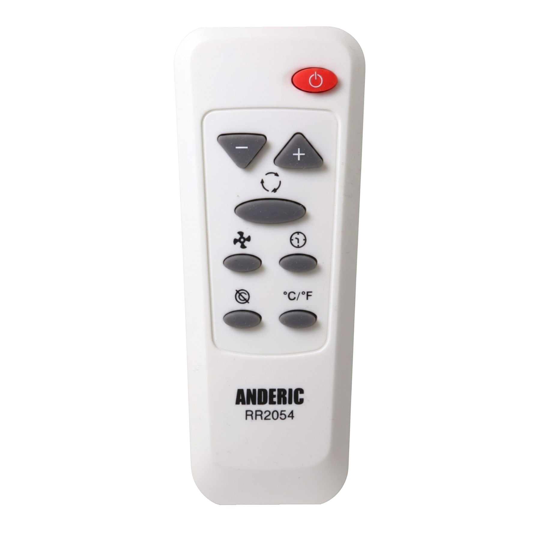 Anderic RR2054 replacement remote control for Haier AC-5620-45 portable air conditioner with white plastic casing.