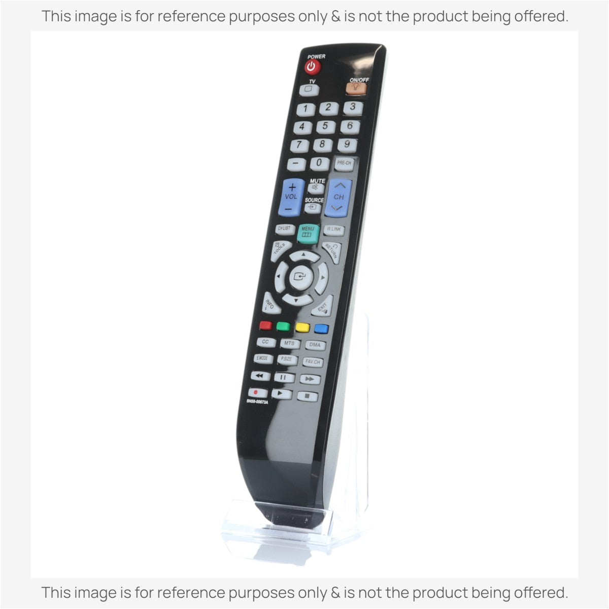 Anderic RR580A black replacement remote control for Samsung TVs, featuring a standard button layout and infrared.