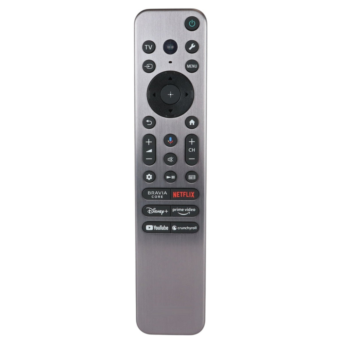 Anderic replacement remote control for Sony Bravia TVs with voice command and dedicated streaming app shortcut keys.