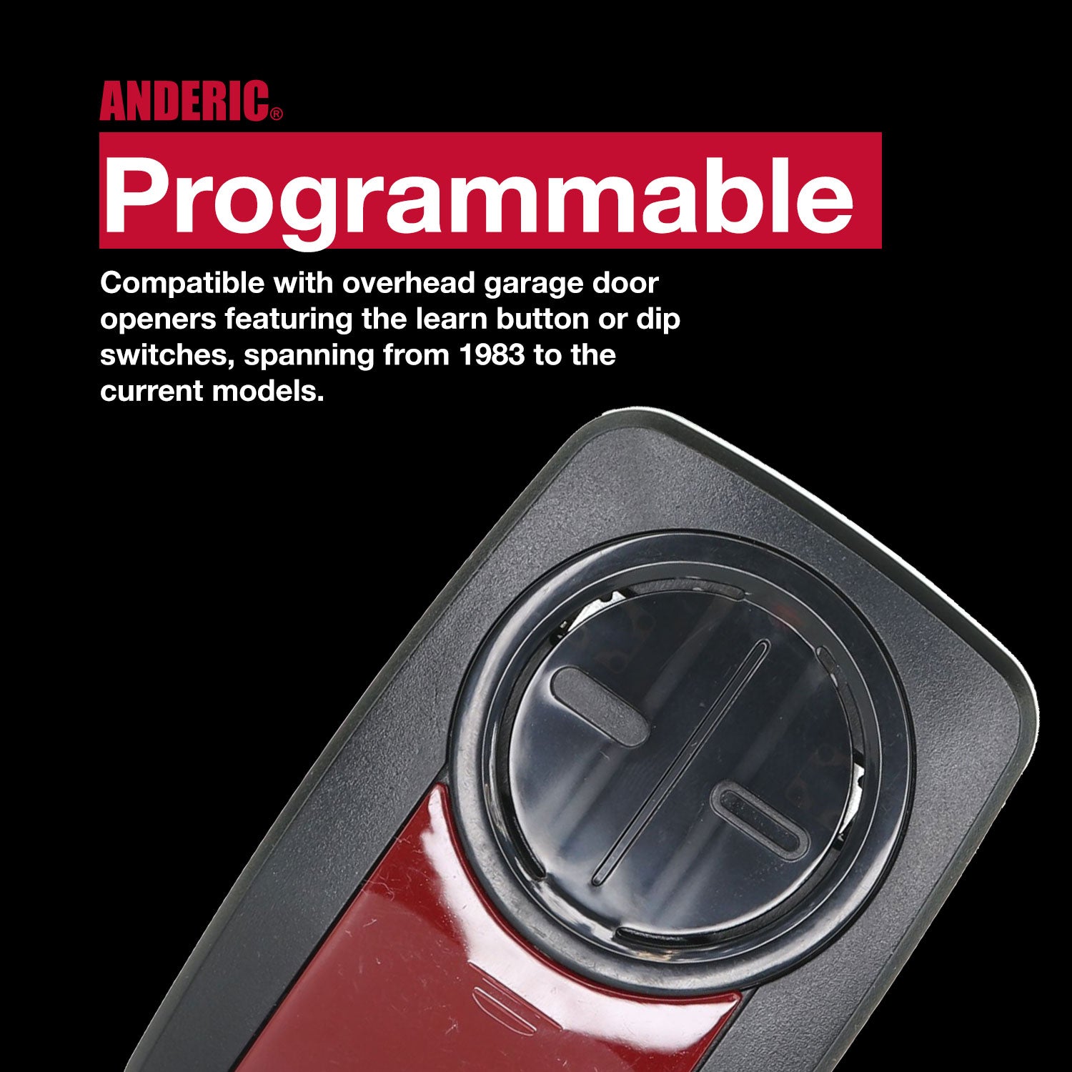 Anderic 375UT Universal 2-Button Garage Door Opener Remote Control for LiftMaster, Chamberlain, Genie, Craftsman, Linear, and Wayne Dalton