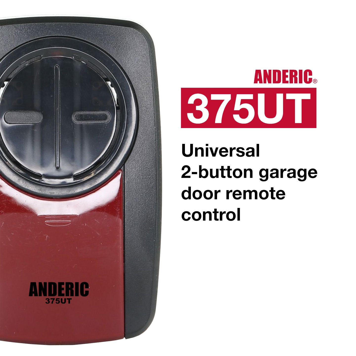 Anderic 375UT Universal 2-Button Garage Door Opener Remote Control for LiftMaster, Chamberlain, Genie, Craftsman, Linear, and Wayne Dalton