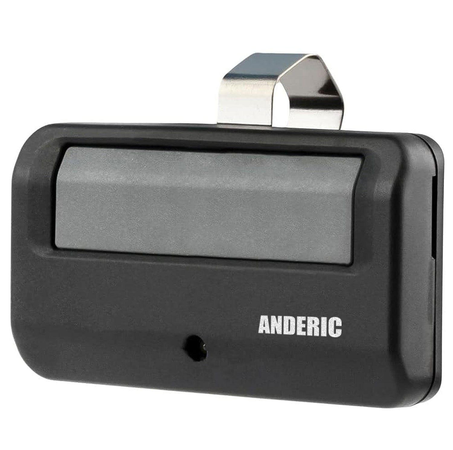 The Anderic 891LM 950ESTD remote control features a black and gray design with a clip and the "ANDERIC" text on the front, offering seamless compatibility with Liftmaster Chamberlain Sears Craftsman garage door openers.