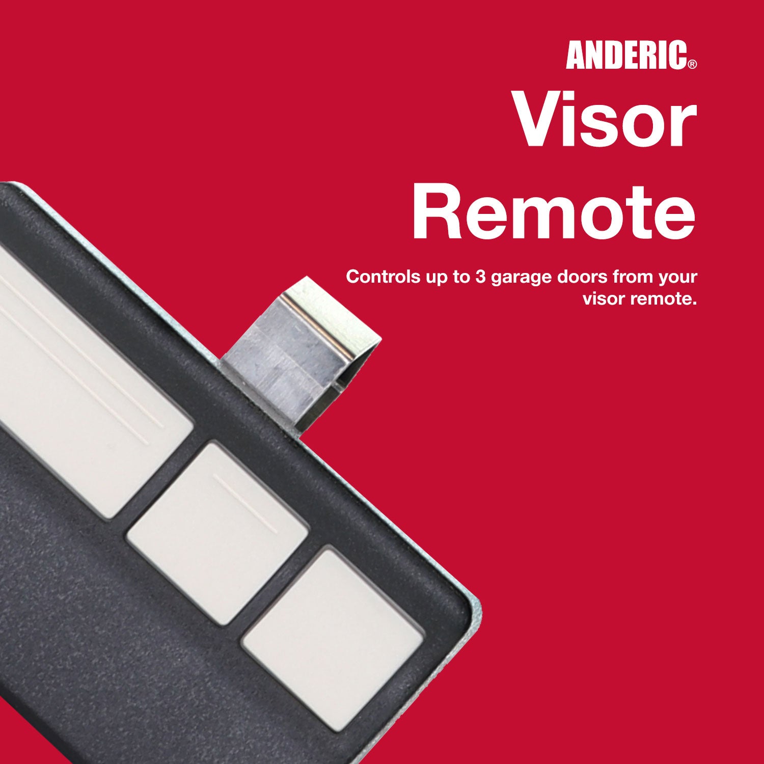 Anderic 973LM Replacement Garage Door Opener Remote Control for Liftmaster, Chamberlain, Sears, Craftsman, and Raynor with Red/Orange Learning Key