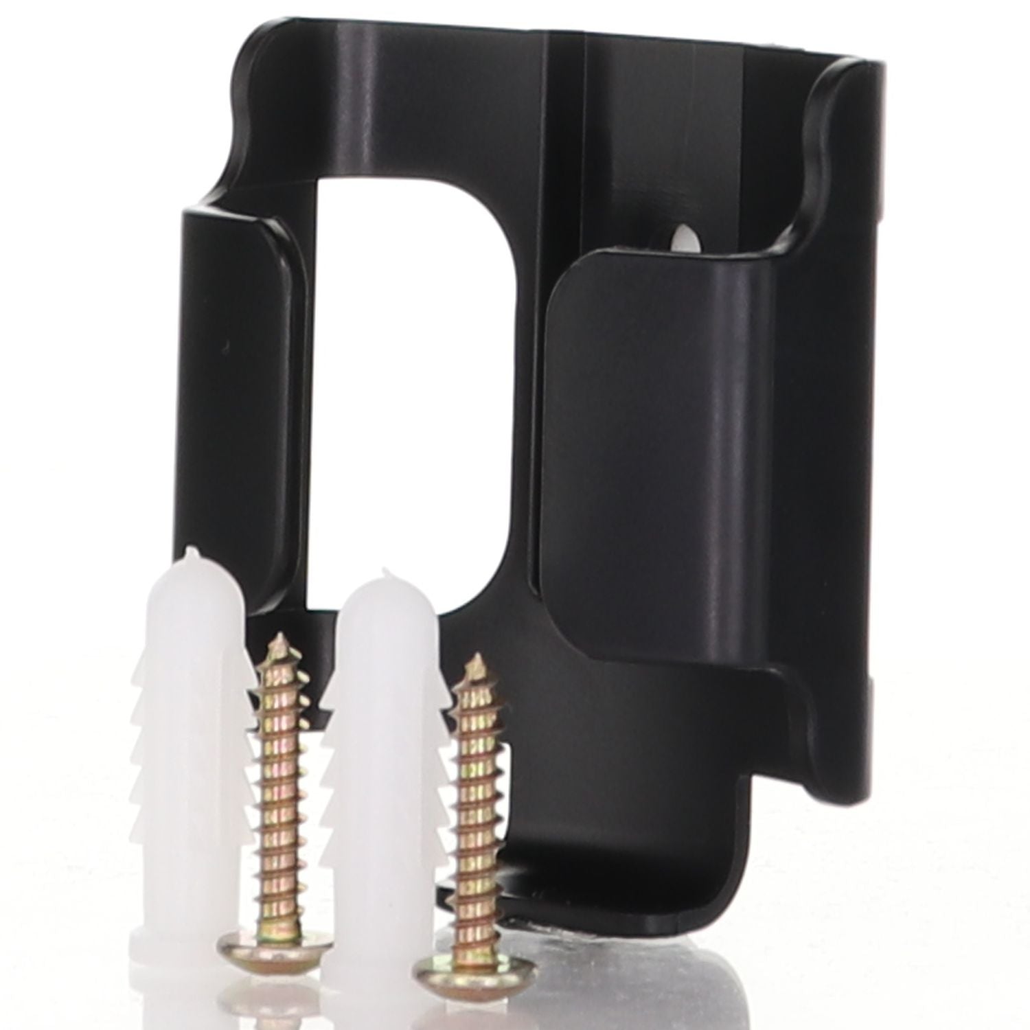 The Anderic RR7225TWM Wall Mount Bracket securely holds CHQ7225T, UC7225T, and RR7225T ceiling fan remote controls; includes two gold screws and two white anchors for easy wall installation.