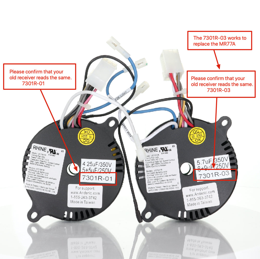 Anderic UC7301R-01 Replacement Ceiling Fan Receiver for Hampton Bay and Home Decorators Collection Altura