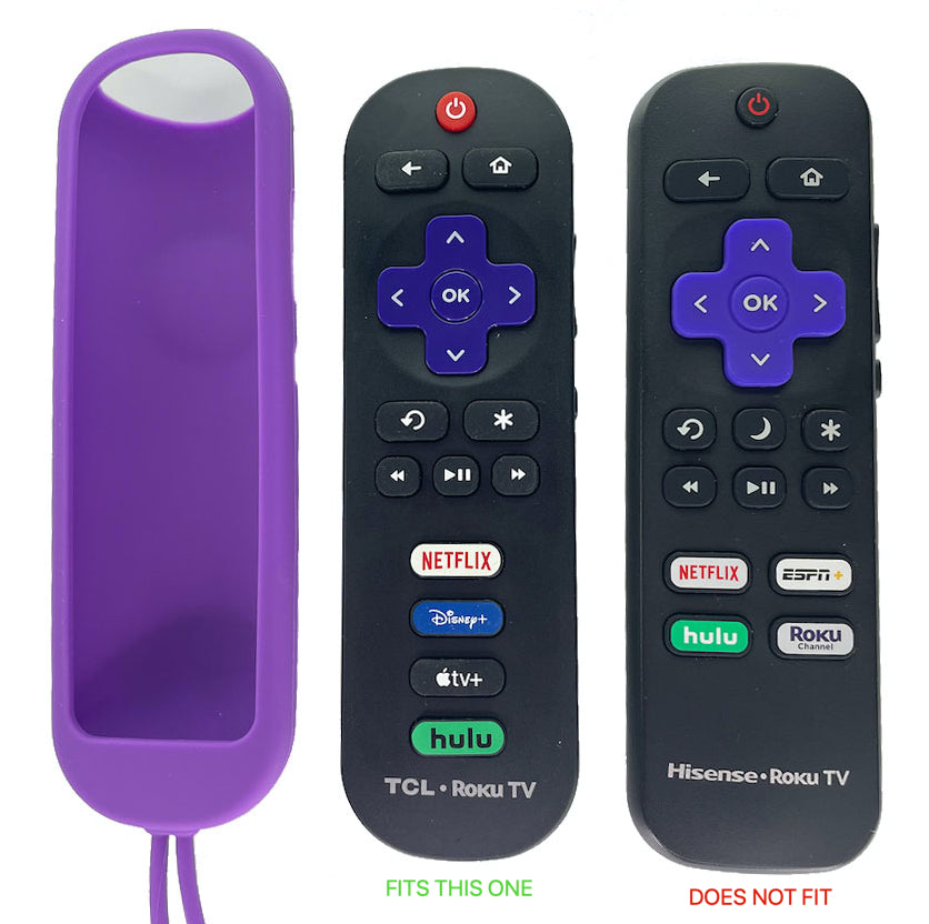 Anderic YKR1751-PUR Rubber Protective Case for RC280 TCL and Roku TV Remote Controls - Purple | RC-280
