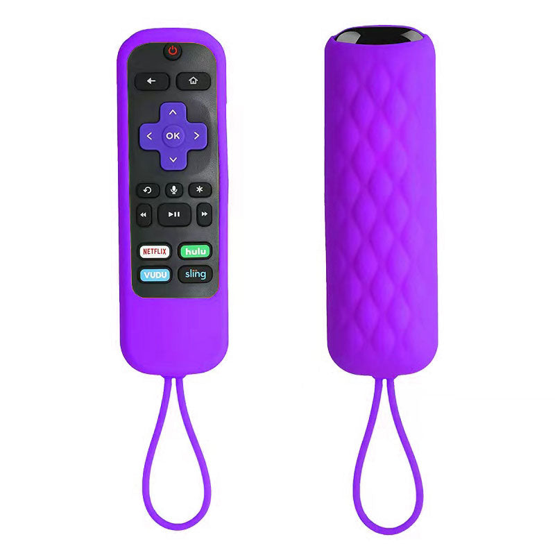 Anderic YKR1751-PUR Rubber Protective Case for RC280 TCL and Roku TV Remote Controls - Purple | RC-280