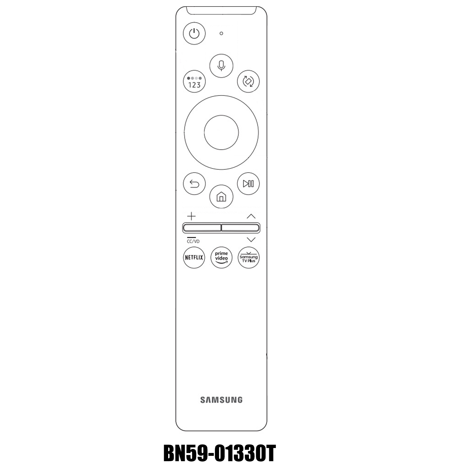Samsung BN59-01330T / RMCSPR1AP1 RF VOICE TV Remote Control | The Sero | Caribbean | Netflix | Prime Video | Samsung TV Plus - BN5901330T