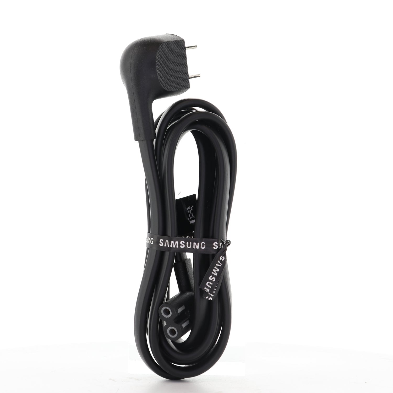 Samsung 3903-001117 Cable de alimentación de CA | C7 acodado en forma de 8 a conector macho de 2 clavijas acodado | No polarizado – 3903001117 1,5 metros