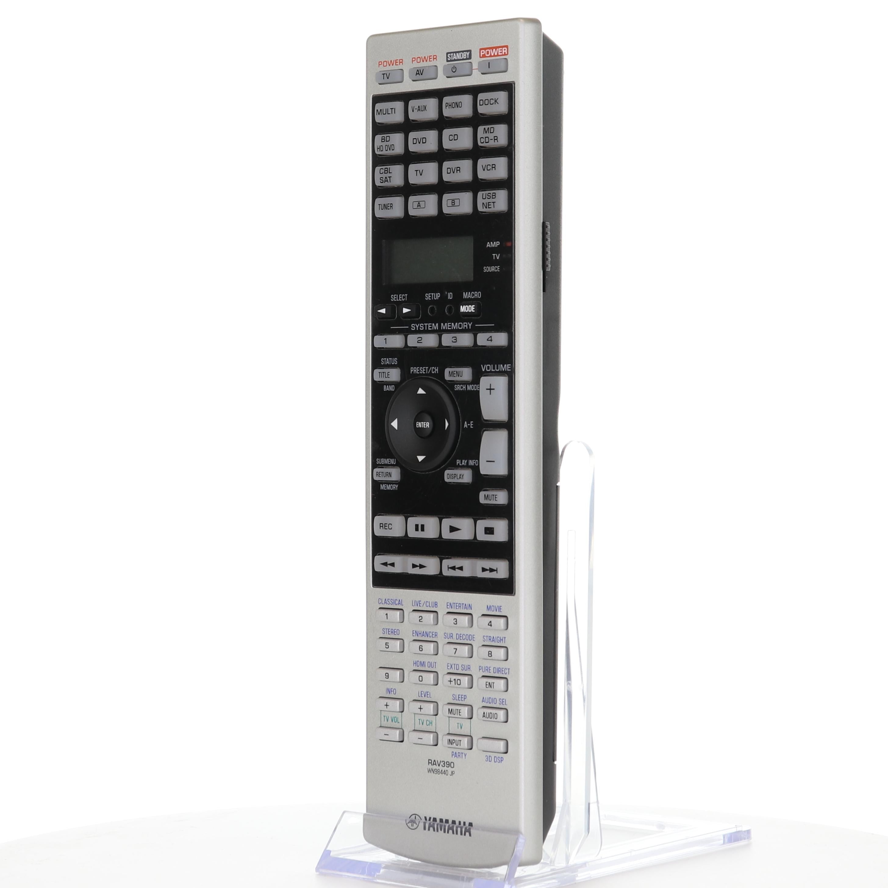 Yamaha RAV390 A/V Receiver Remote Control | Backlight | LCD Screen - WN98400JP