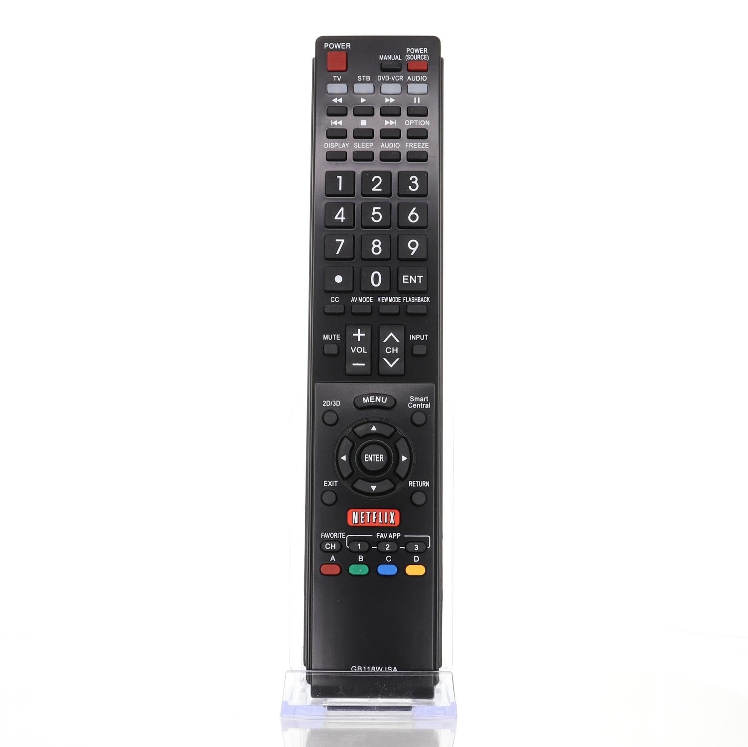Anderic RRGB118WJSA Replacement Smart TV Remote Control for Sharp RRMCGB118WJSA