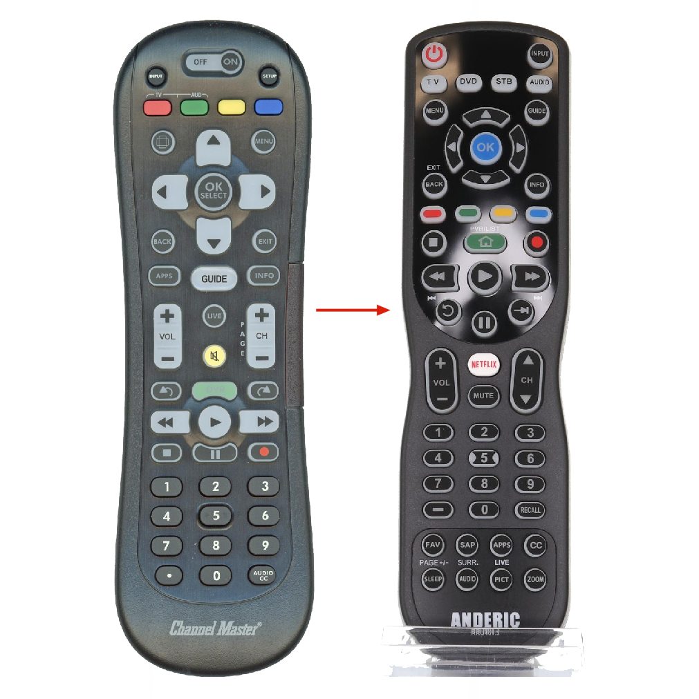 Télécommande pour convertisseur de tuner TV numérique Channel Master CM7500XRC2