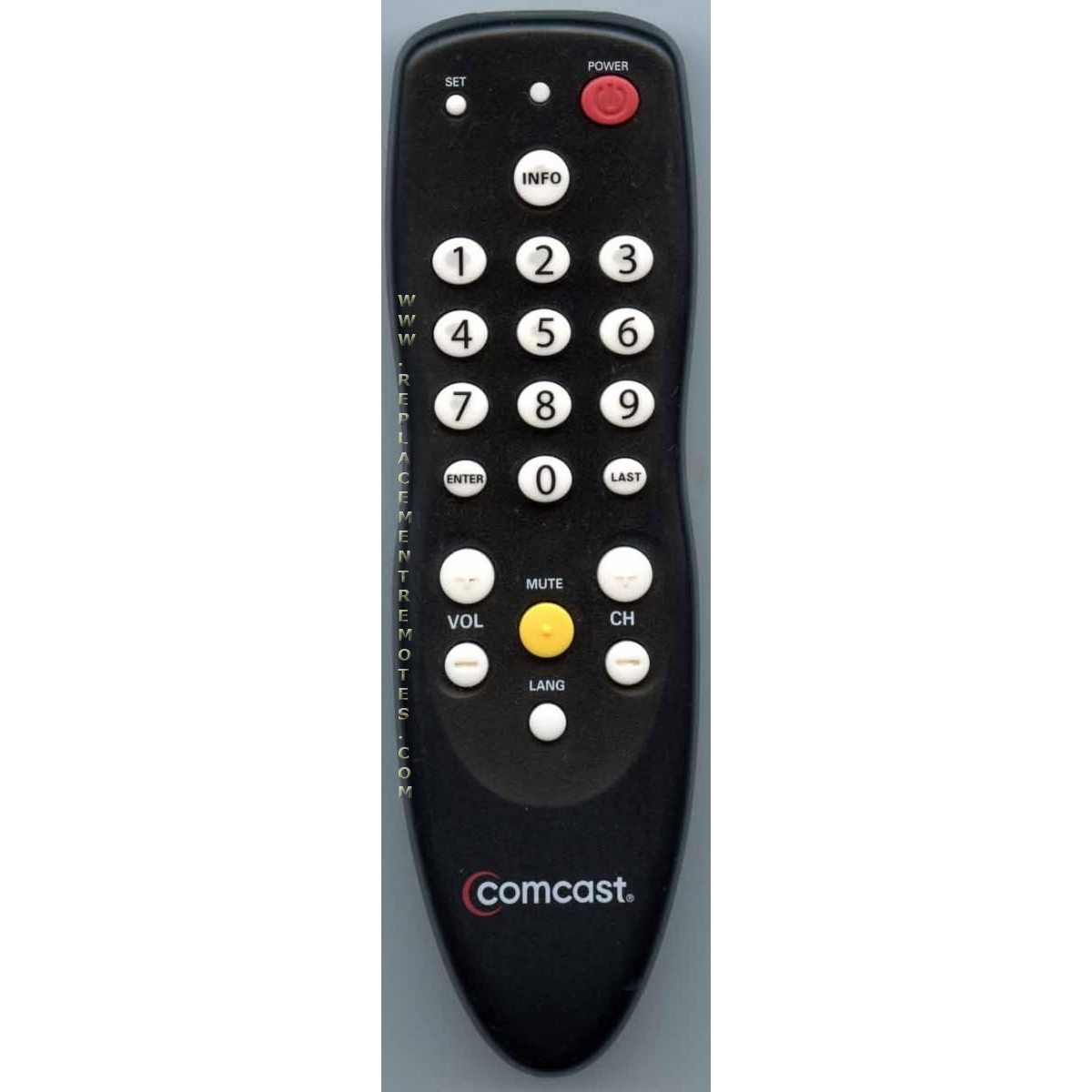 Control remoto del sintonizador de TV digital Comcast RC2392101/01B DTA
