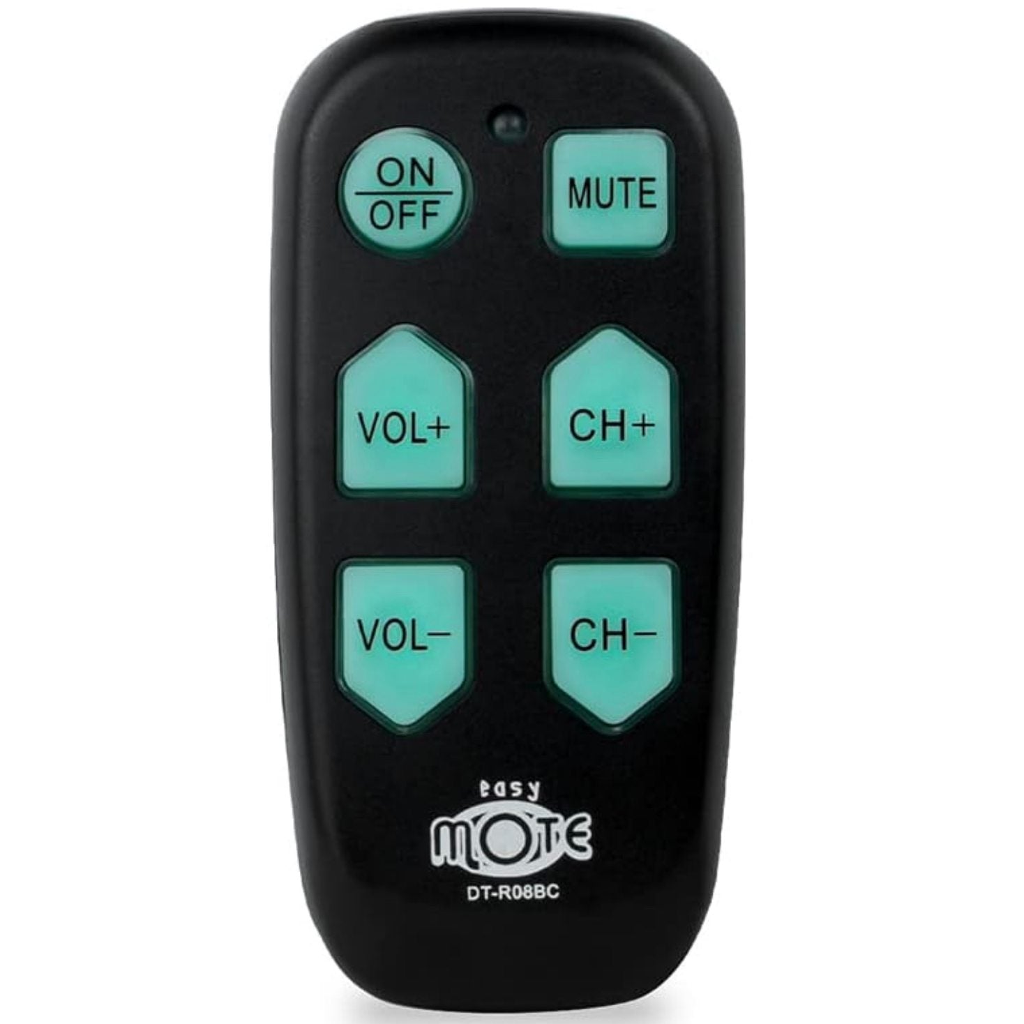 Télécommande universelle pour 1 appareil, noire, à gros boutons, pour résidence assistée pour personnes âgées, simple et facile à utiliser, Continu.us