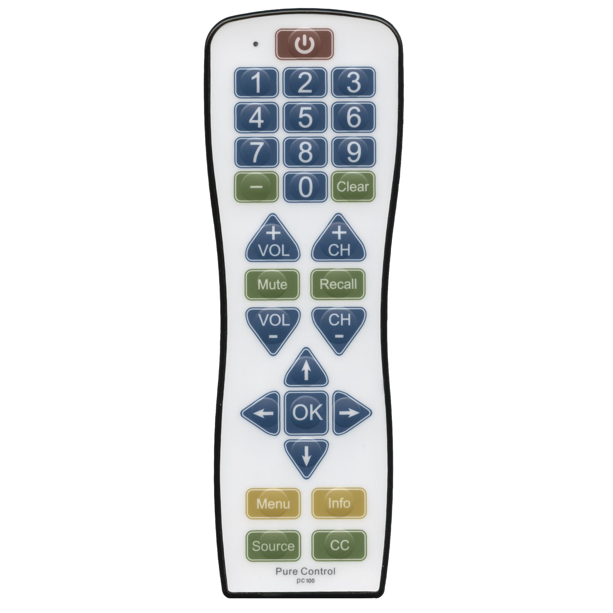 Continu.us PC100/PC101 Pure Control Water Resistant Antimicrobial 1-Device Universal Remote Control