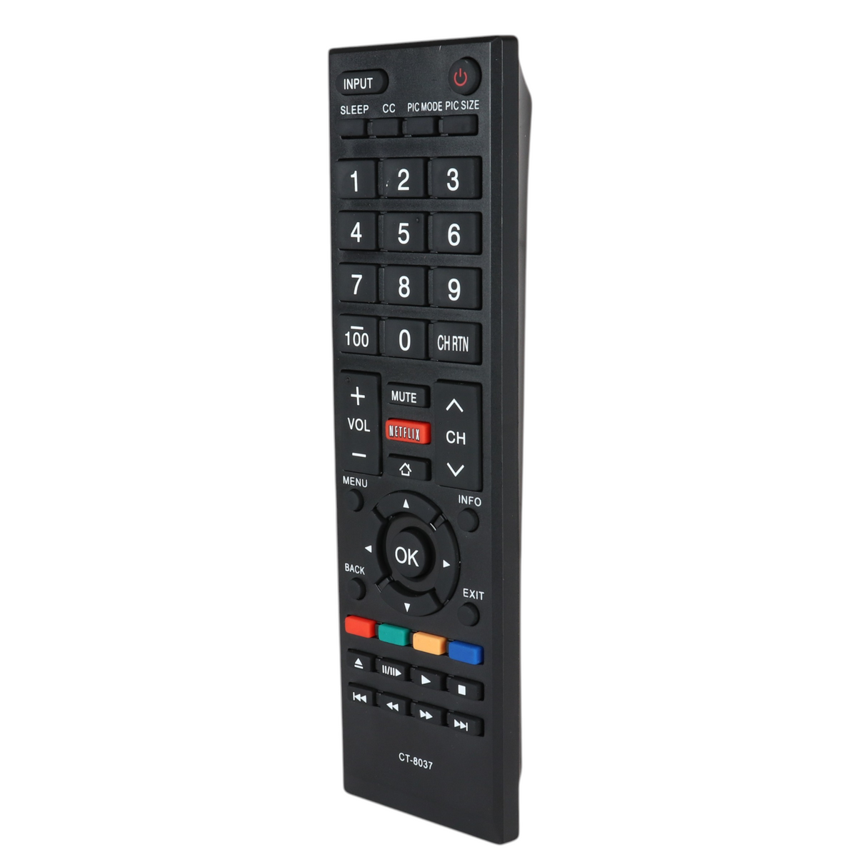 Anderic CT8037 Replacement TV Remote Control for Toshiba CT-8037 and Similar Models