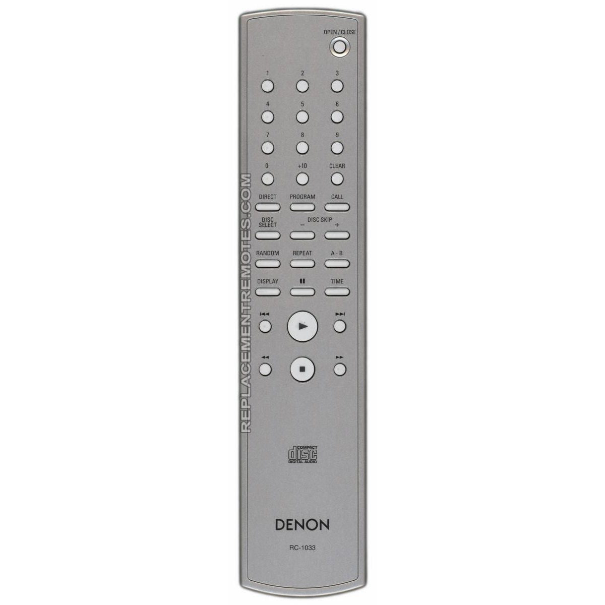 Denon RC1033 Silver Receiver Remote Control