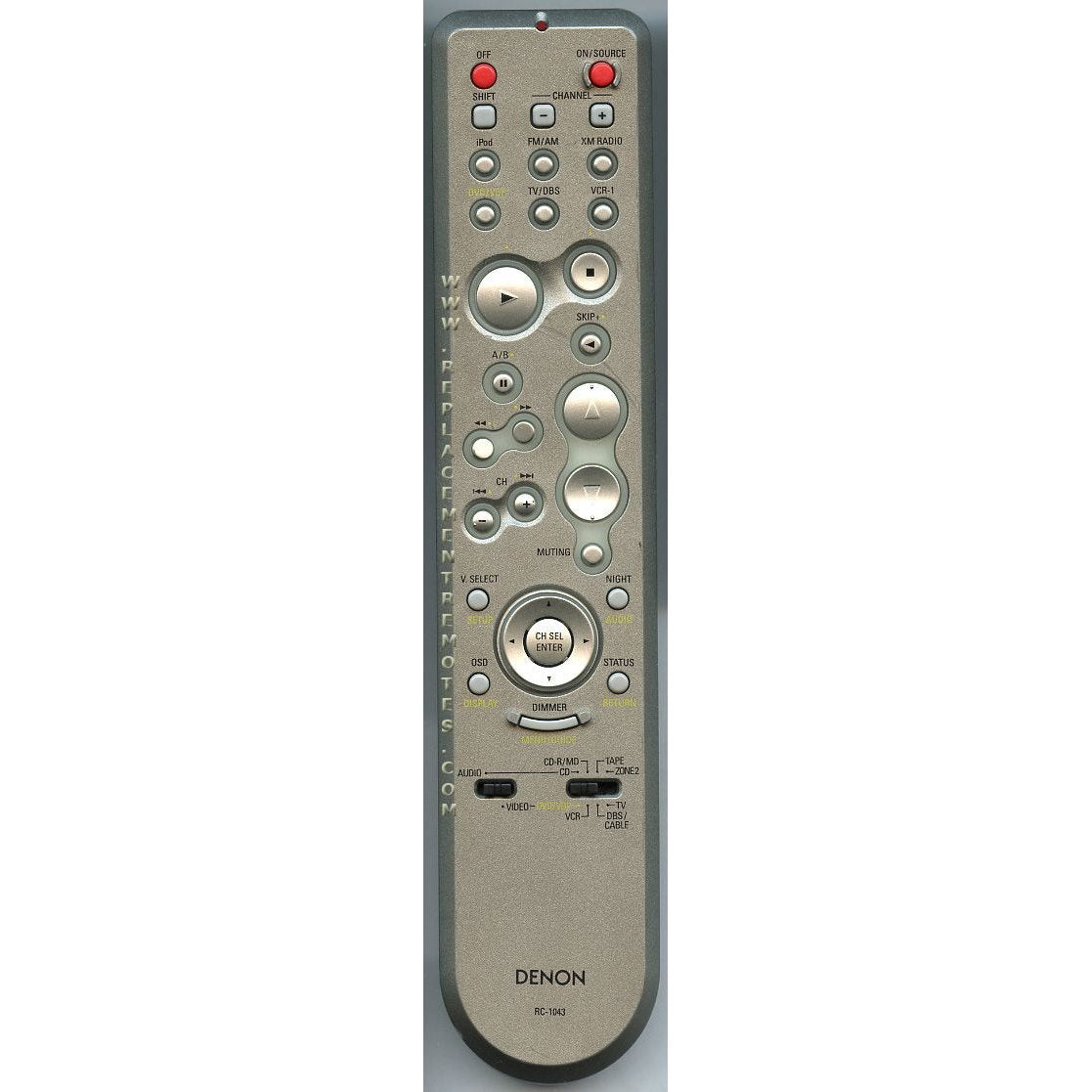 Télécommande du récepteur Denon RC1043