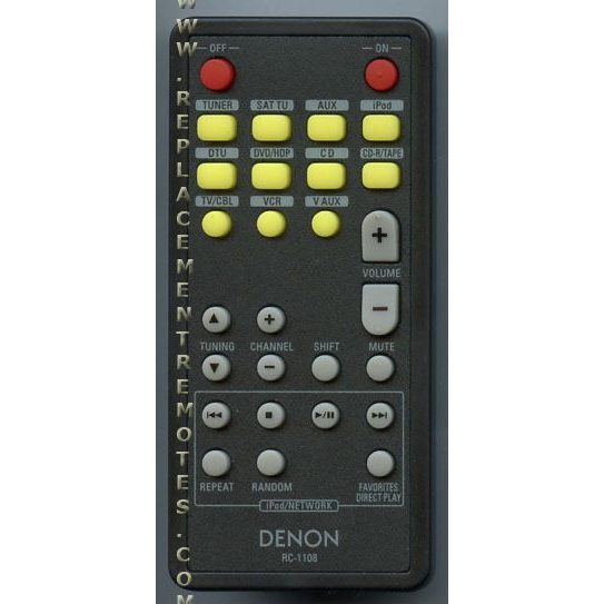 Control remoto del receptor Denon RC1108