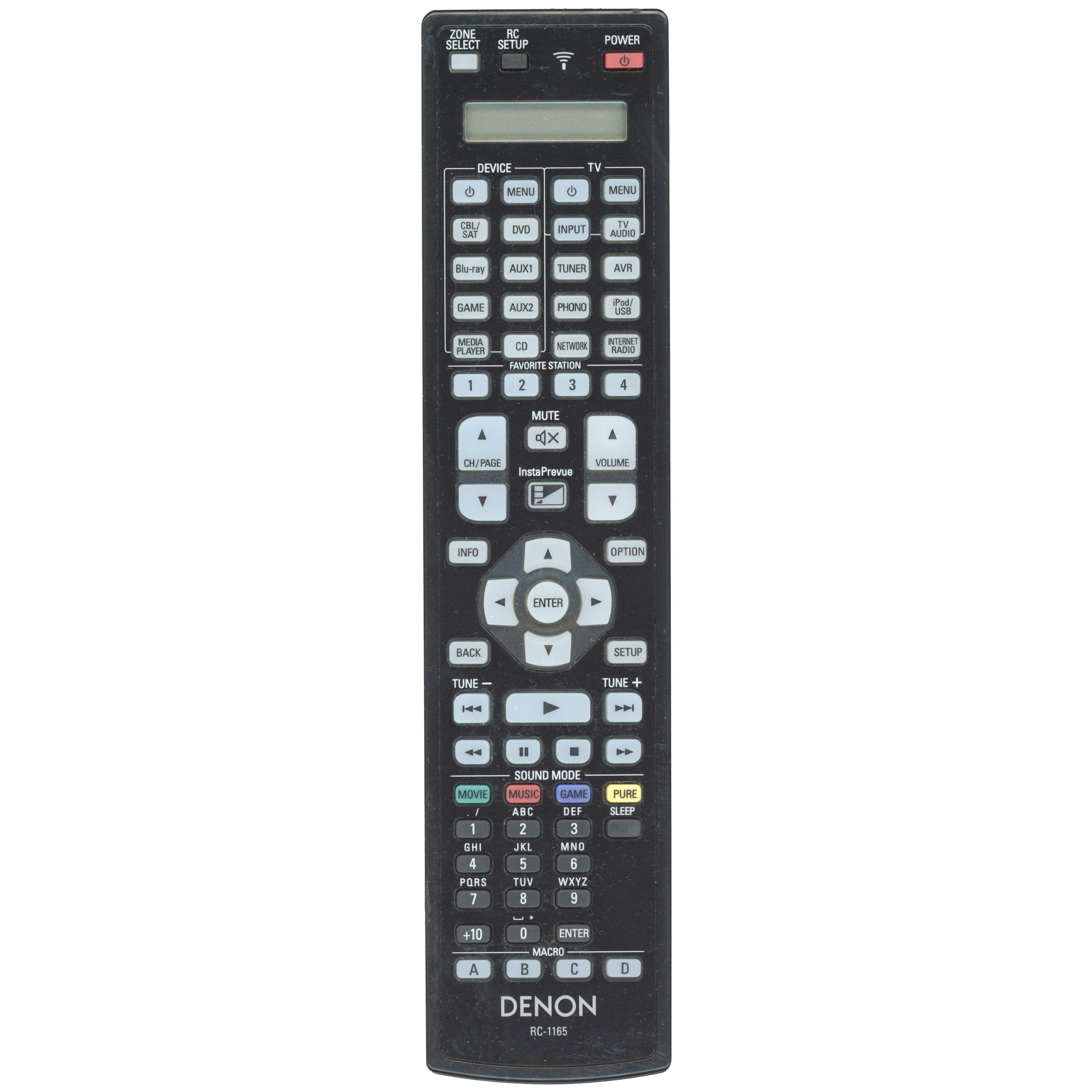 Télécommande du récepteur Denon RC1165