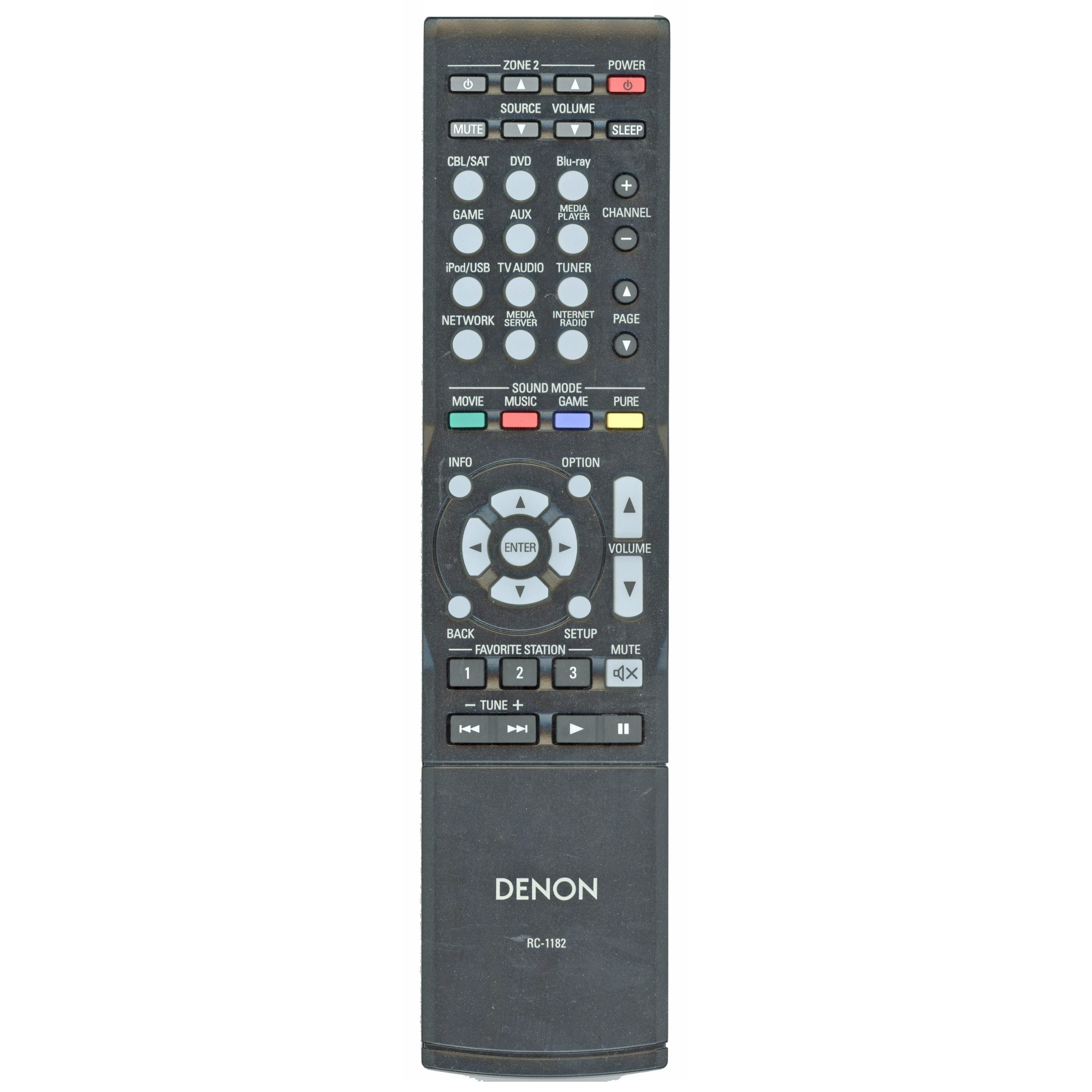 Control remoto del receptor Denon RC1182