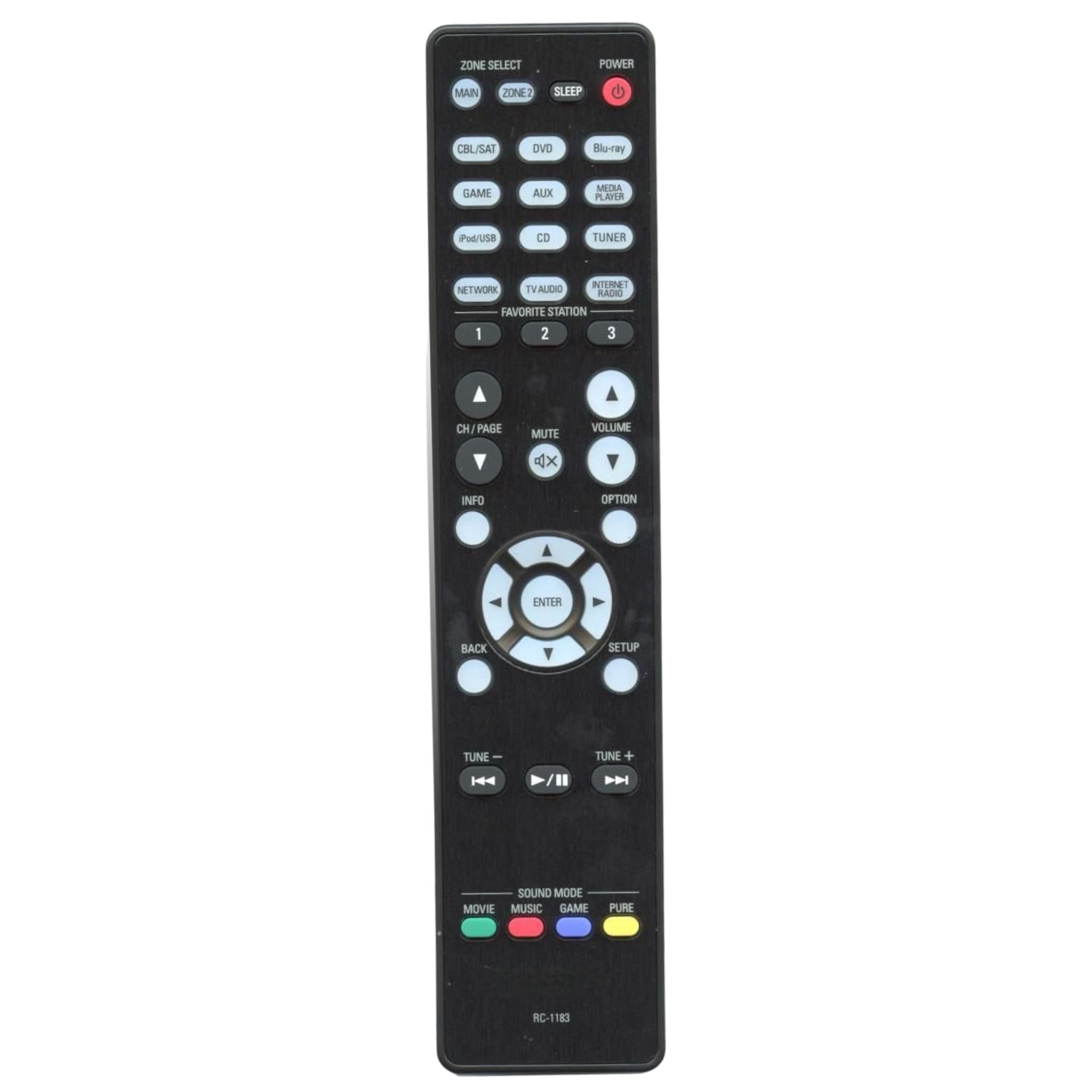 Denon RC-1183 / RC-1167 Home Theater A/V Receiver Remote Control | IR