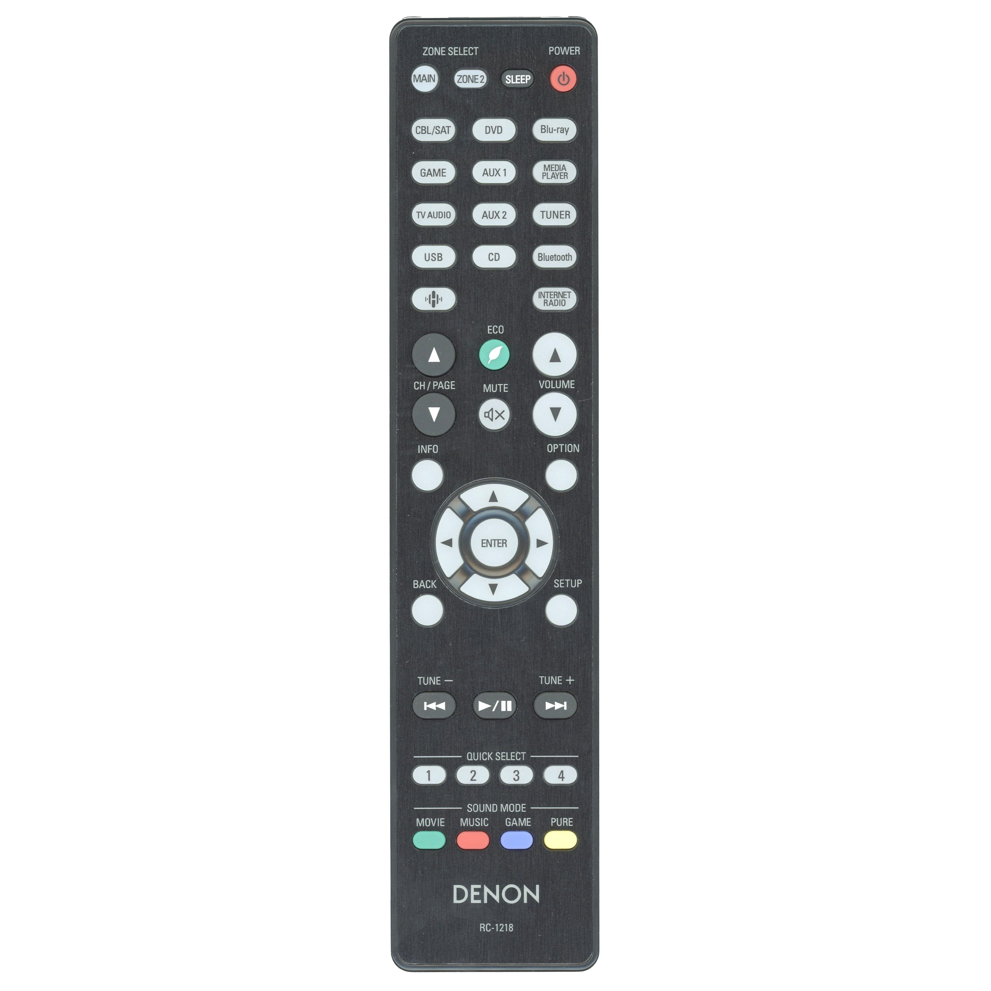 Télécommande du récepteur Denon RC1218