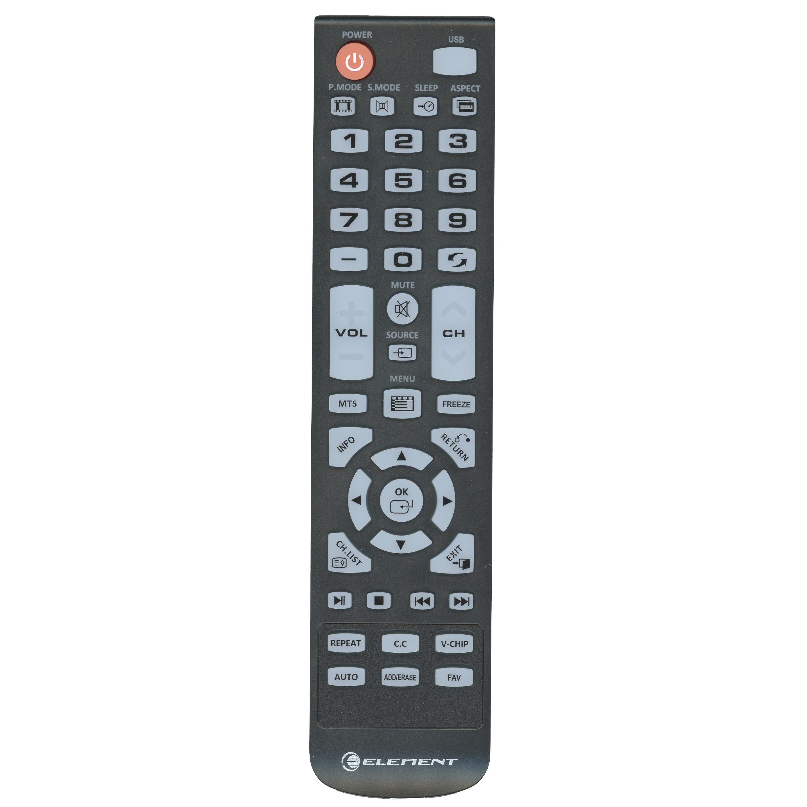 Element XHY-353-01/ROH TV Remote Control for ELEFJ, ELEFT, ELEFW, ELFW Series HDTV Models - 845-049-06B06