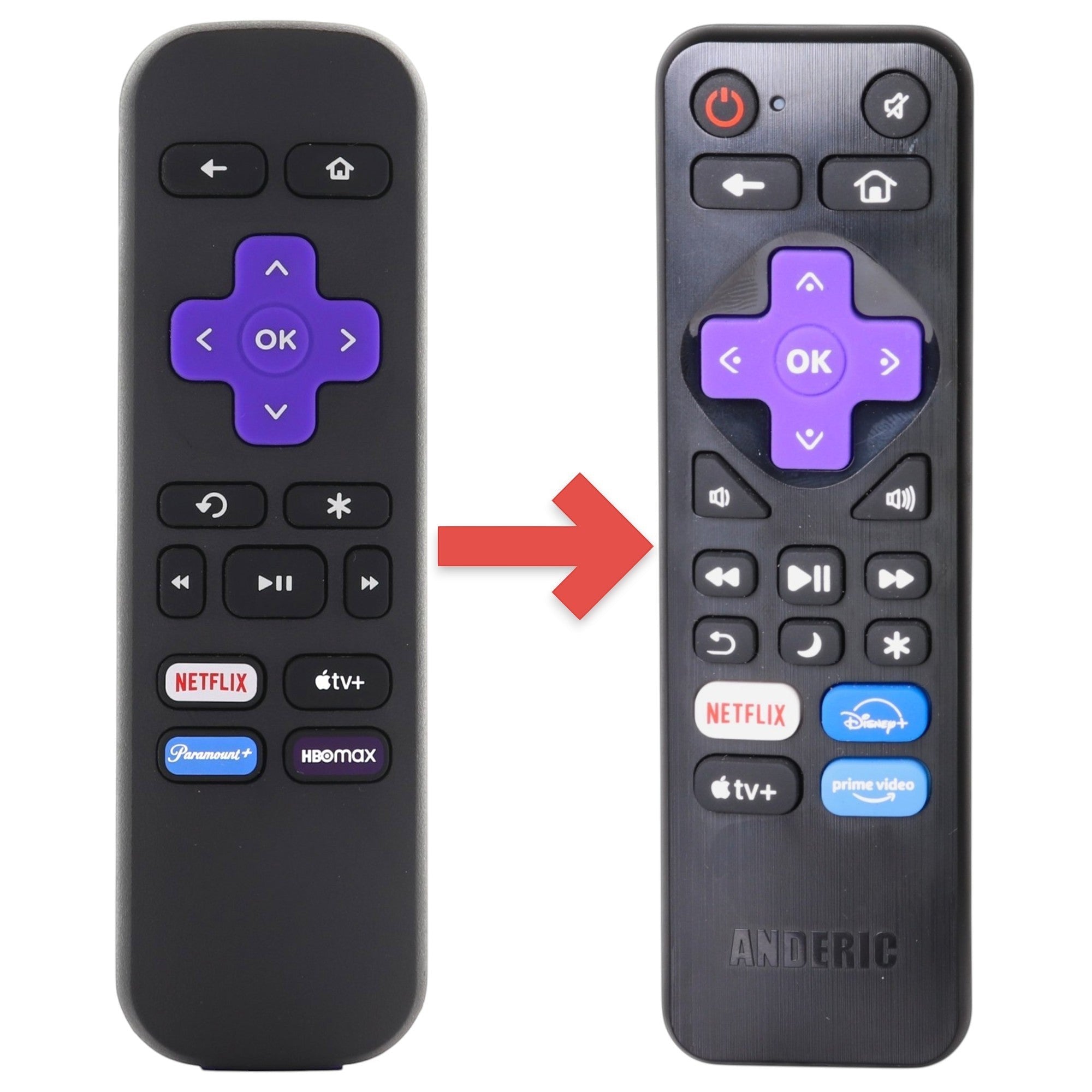 Télécommande de diffusion en continu Roku RC-ALIR EXPRESS | Netflix | Apple TV+ | Paramount+ | HBOMax - 3026000025