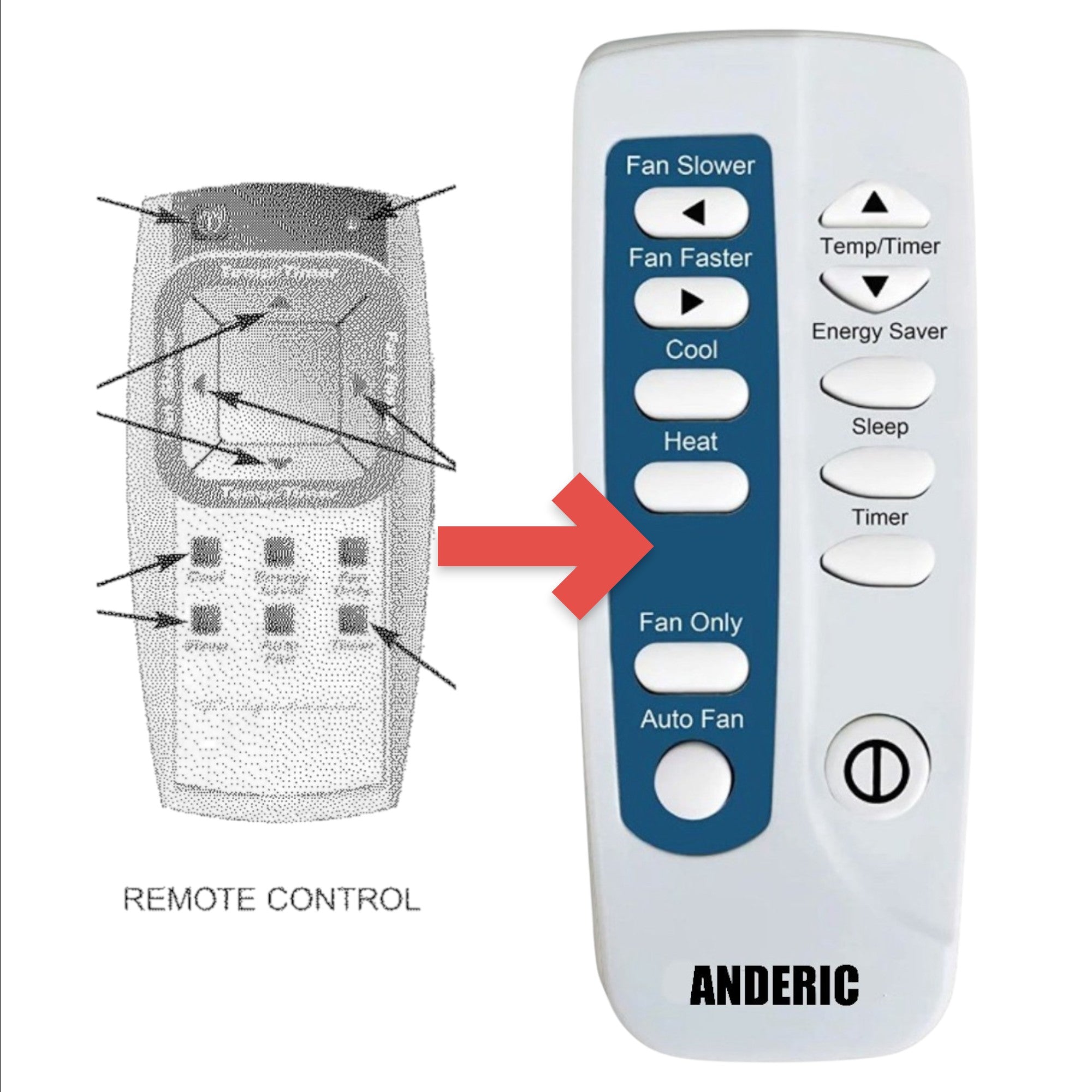 Télécommande pour climatiseur Frigidaire 5304465522