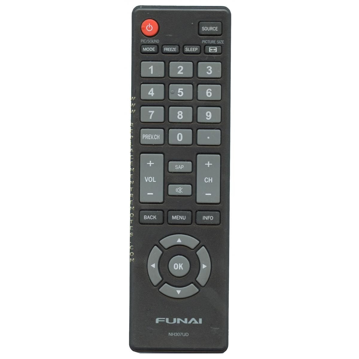 Funai NH307UD Télécommande TV