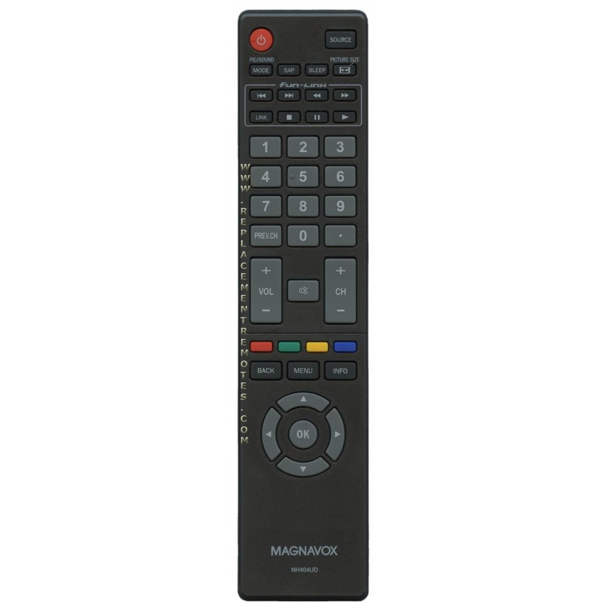 Télécommande TV Funai NH404UD