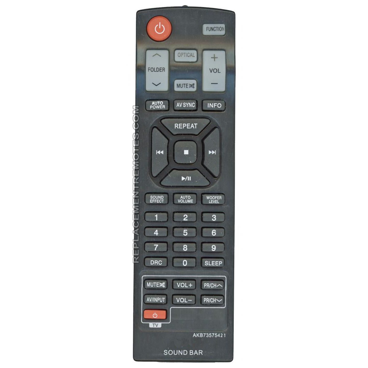 Control remoto genérico AKB73575421 para barra de sonido LG