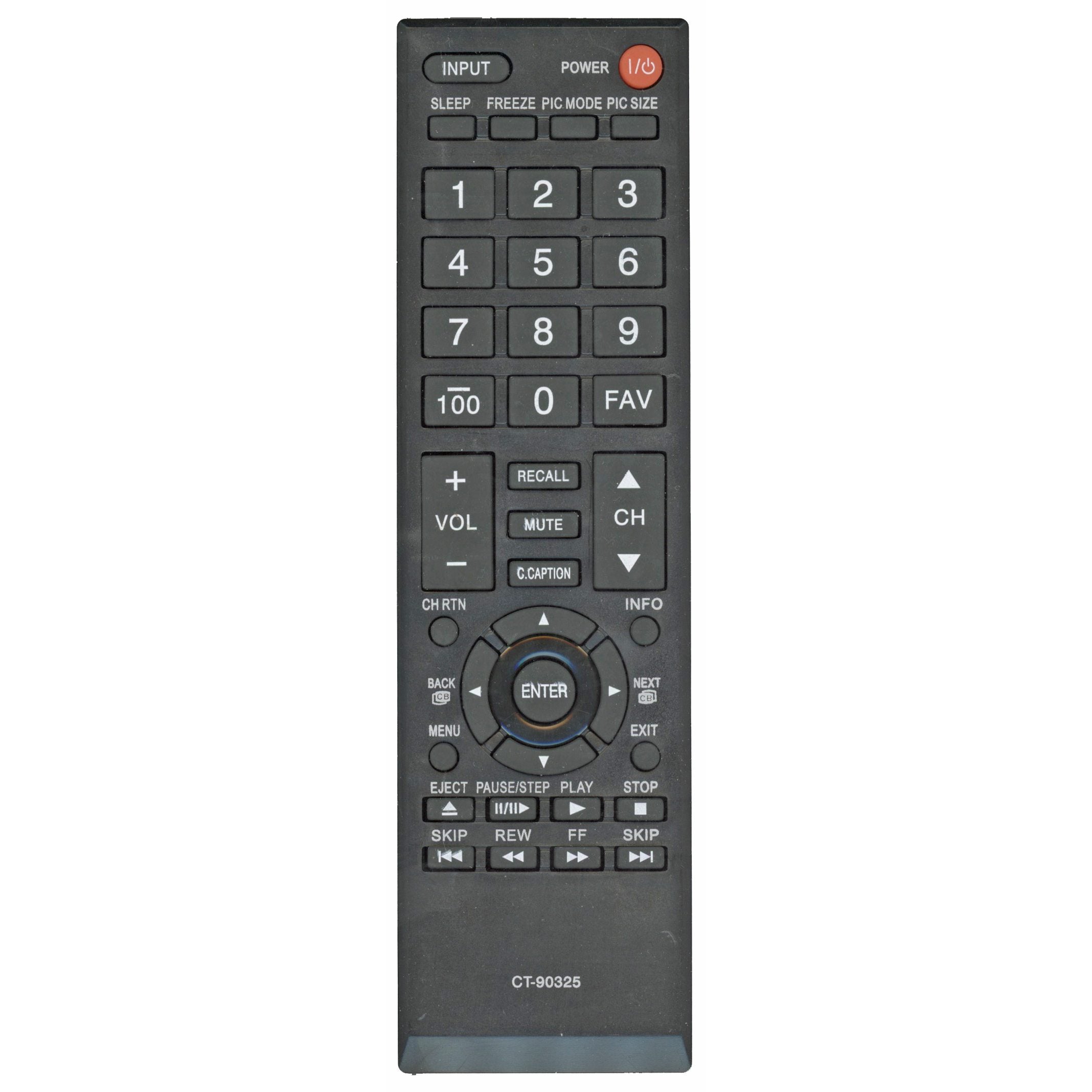 Télécommande générique CT90325 pour téléviseur Toshiba